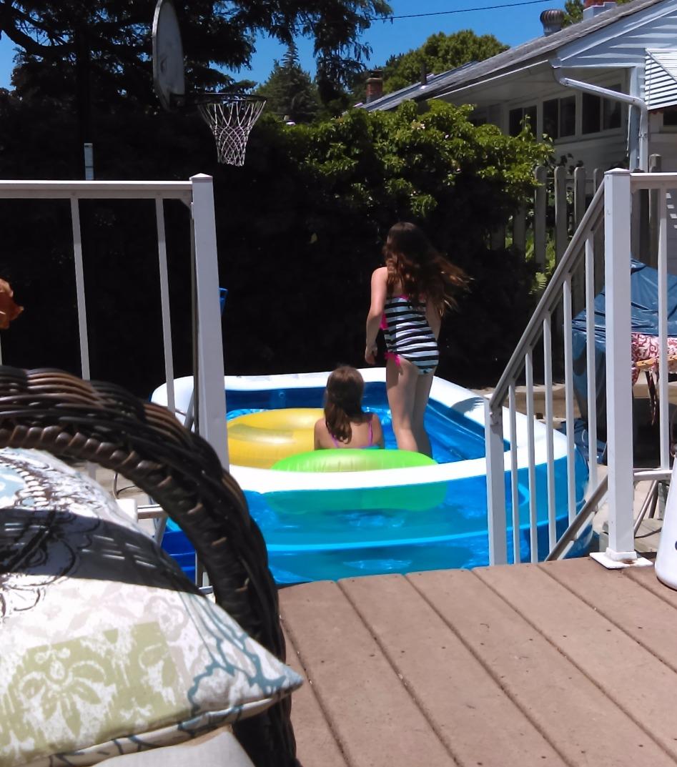 Giant Inflatable Kiddie Pool - Family and Kids Inflatable Rectangular Pool - 10 Feet Long (120