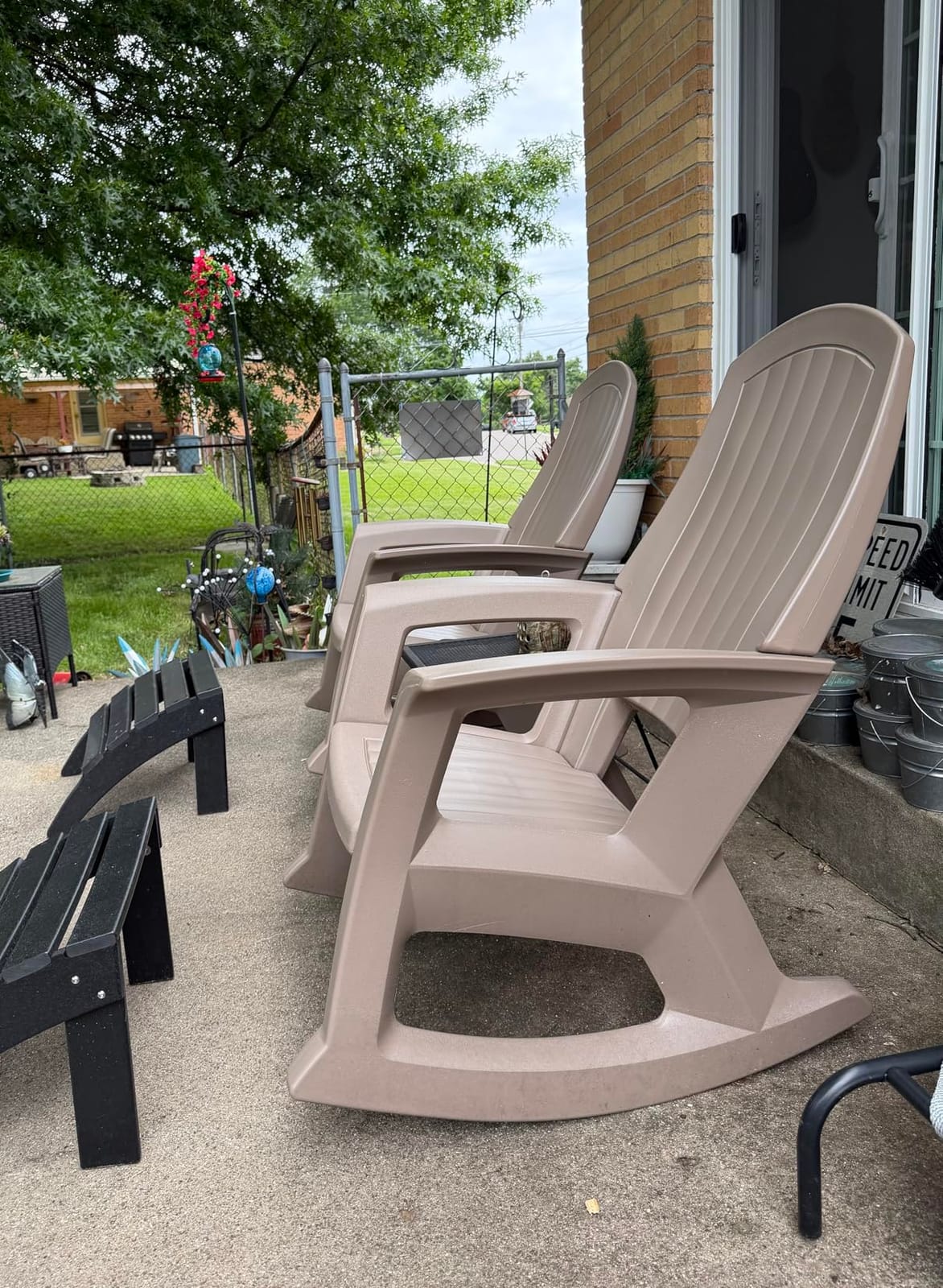 Semco Rockaway Heavy Duty All Weather Patio or Deck Rocking Chair, Taupe customer photo 1