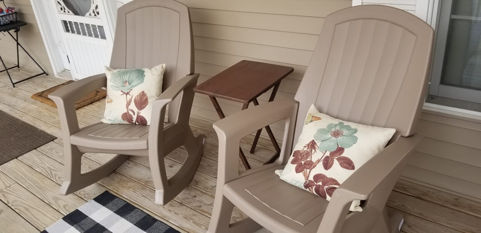 Semco Rockaway Heavy Duty All Weather Patio or Deck Rocking Chair, Taupe customer photo 2