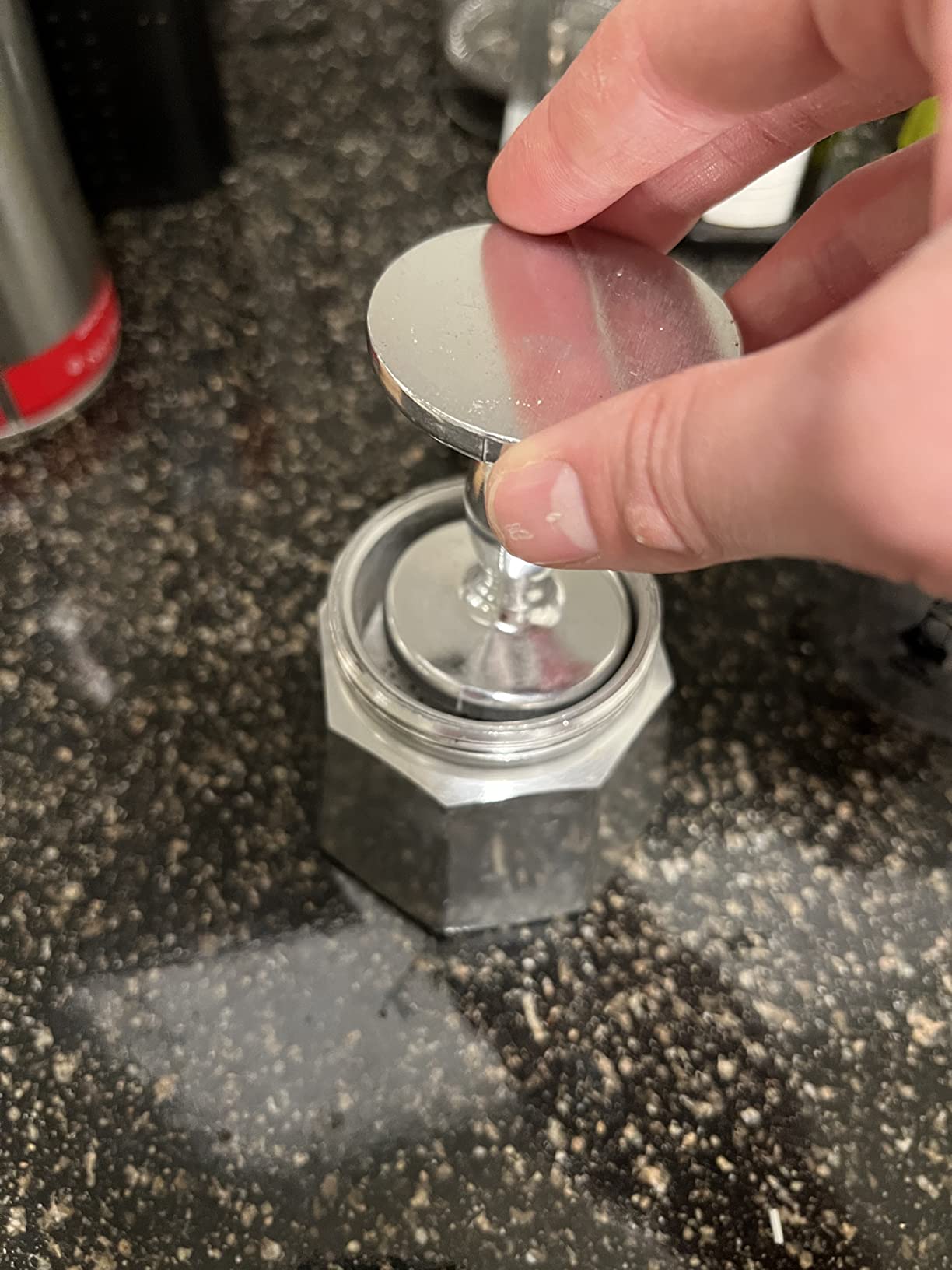 Fino Dual-Sided Espresso Tamper, Heavyweight Aluminum, 4-Ounce, Dual 48-Millimeter and 53-Millimeter Ends for Espresso Machines customer photo 2