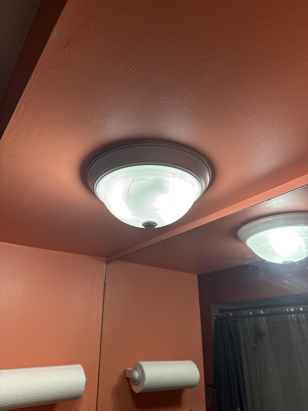 DESIGNERS FOUNTAIN Reedley 2-Lights Flush Mount Ceiling Light, 11 Inch Lighting Fixture for Kitchen, Bedroom, Bathroom, and Hallway, White Alabaster Glass, Oil Rubbed Bronze, 1257S-ORB-AL customer photo 2