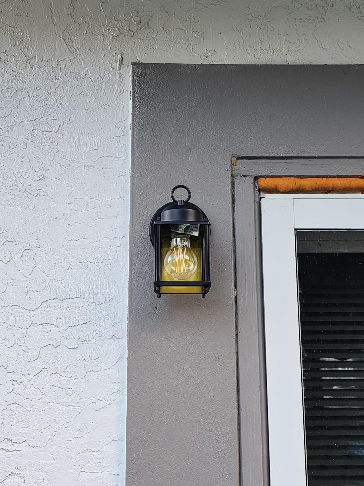 DESIGNERS FOUNTAIN Preston Outdoor Light Fixture, 8 Inch Exterior Wall Lantern Sconce for Front Door, Patio and Porch, Black, 1161-BK customer photo 1