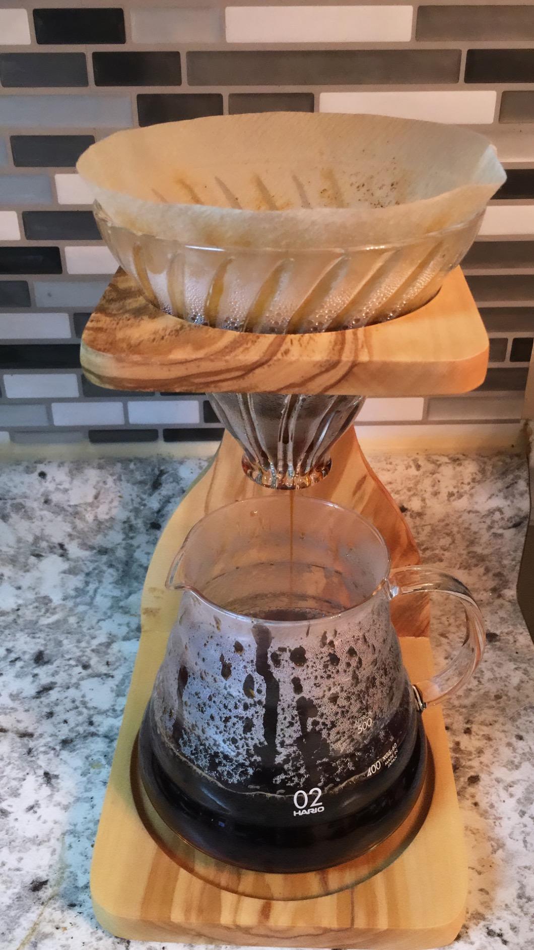 Hario V60 Olive Wood Pour Over Stand Set customer photo 1
