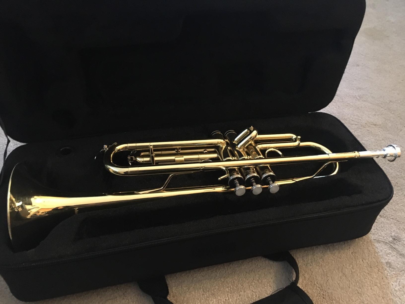 Mendini By Cecilio Bb Standard Trumpet Set for Beginners - Gold customer photo 2