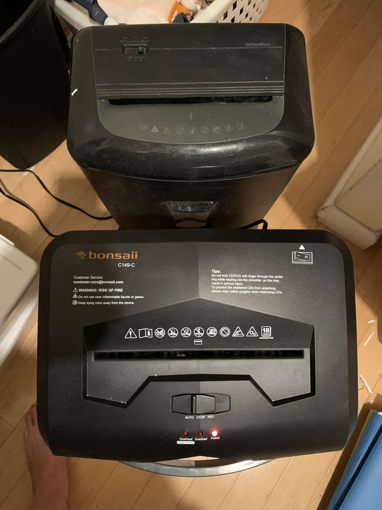 Bonsaii 18-Sheet Cross-Cut 60-Min Run Heavy Duty Paper Shredder customer photo 2