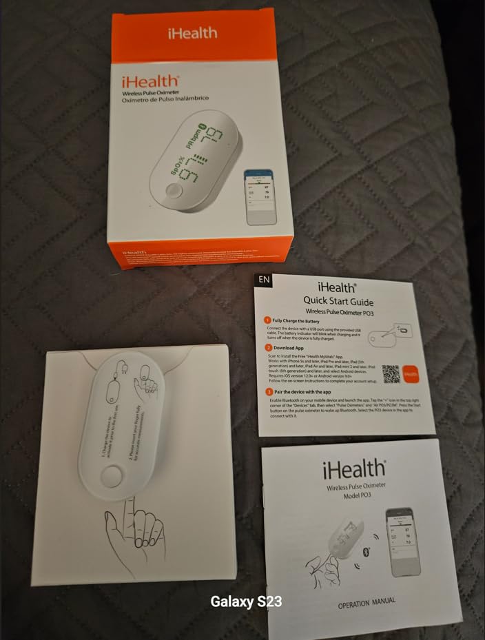 iHealth Rechargeable Bluetooth Fingertip Pulse Oximeter with SpO2, PR & PI customer photo 1