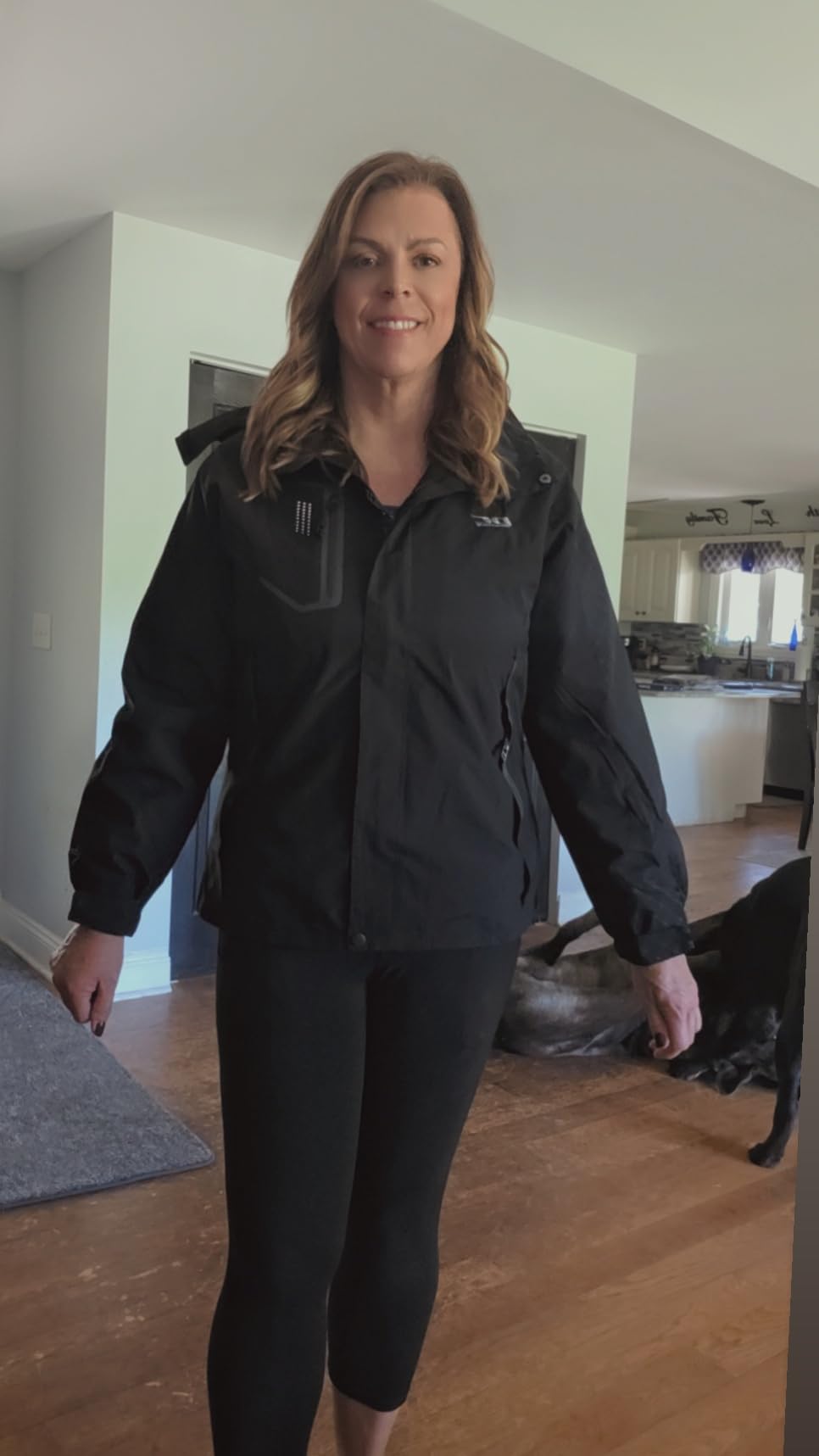 Diamond Candy Women's Lightweight Waterproof Hooded Rain Jacket customer photo 2