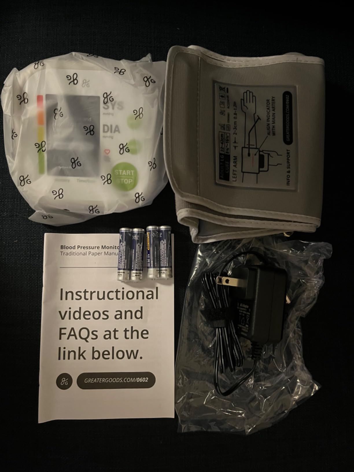 Greater Goods Upper Arm Blood Pressure Monitor for Home Use – Automatic One-Touch BP Machine, Wide-Range Cuff (8.7”–16.5”), Large Backlit Display, 2-User Memory, Complete Kit customer photo 1