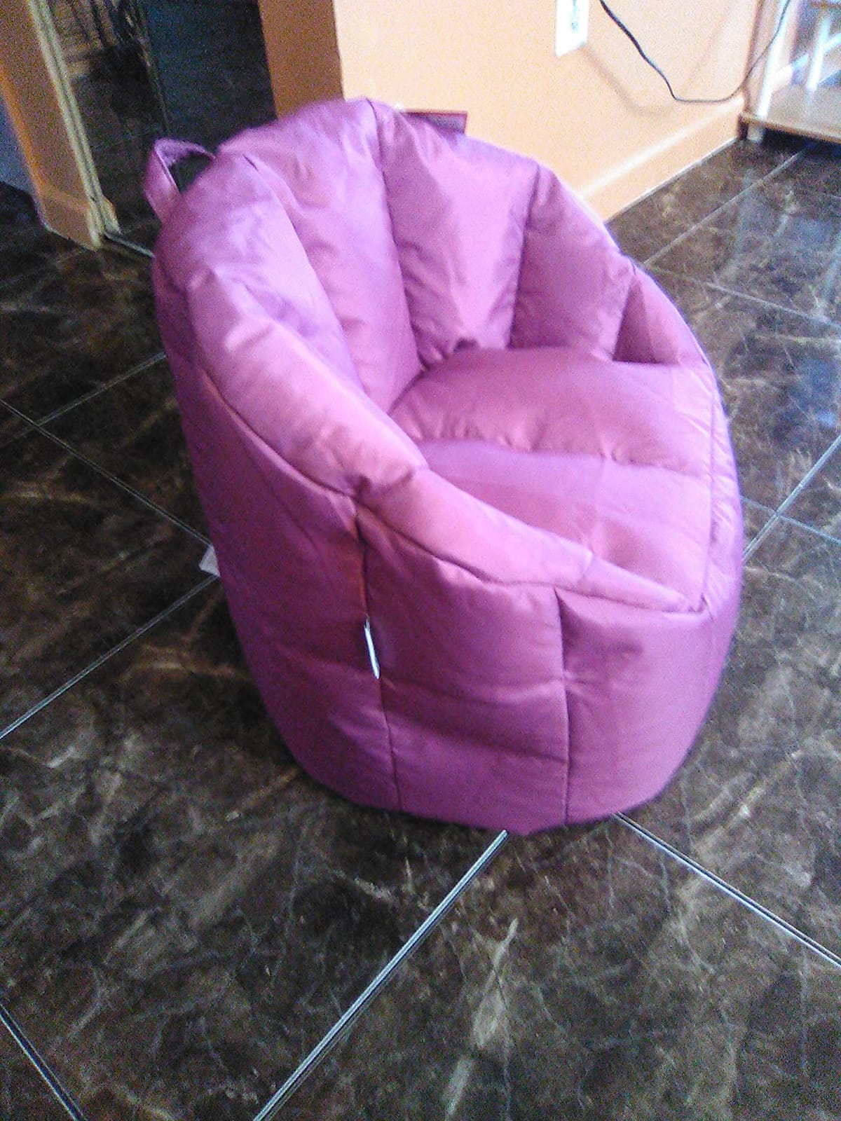 Big Joe Milano Child-Sized Bean Bag Chair for Kids Bedroom and Reading Nook, Pink Passion, Durable Easy-Clean Polyester Nylon Blend, Refillable customer photo 1