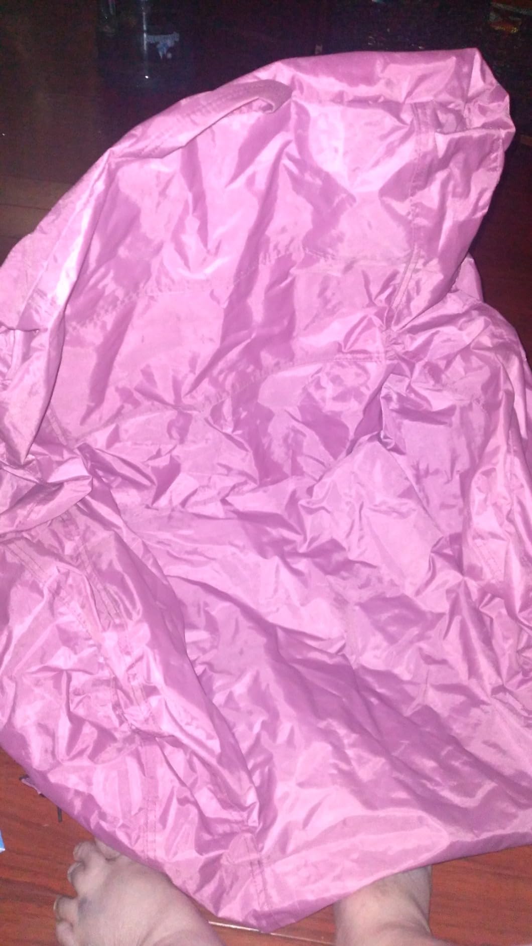 Big Joe Milano Child-Sized Bean Bag Chair for Kids Bedroom and Reading Nook, Pink Passion, Durable Easy-Clean Polyester Nylon Blend, Refillable customer photo 2