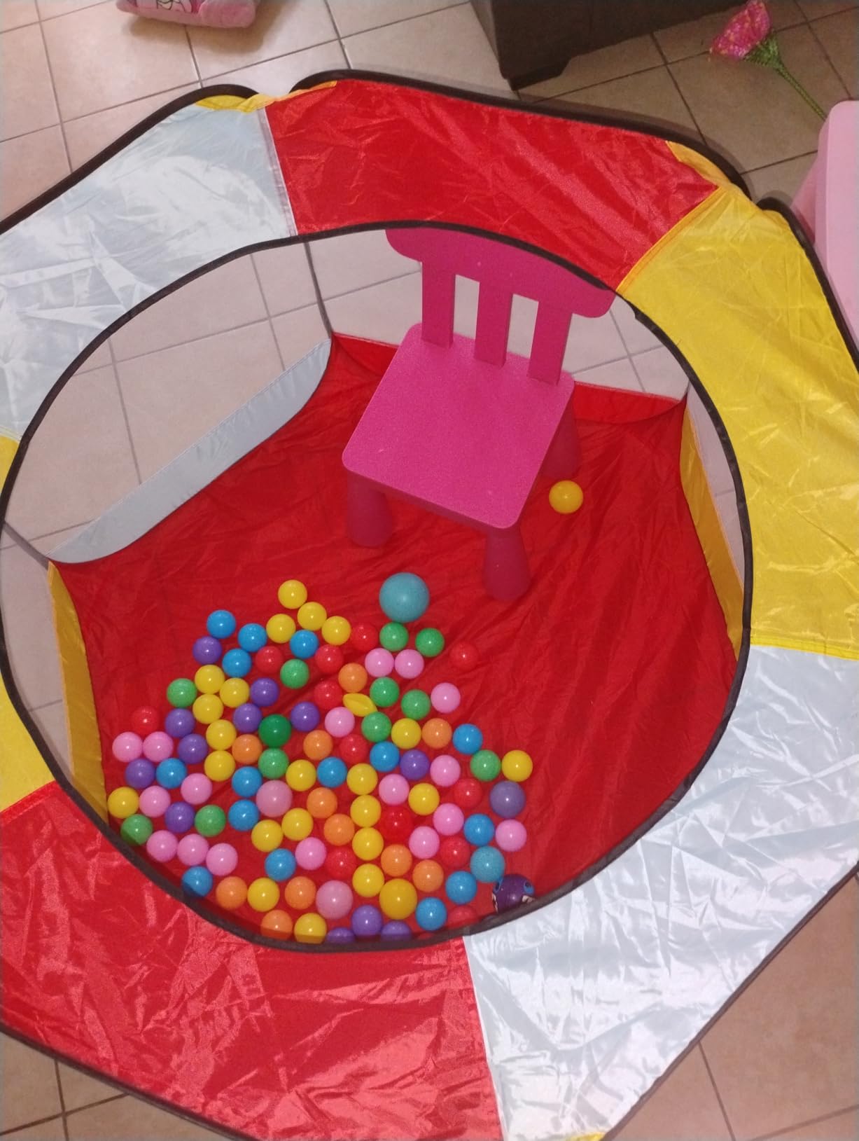 Kids Ball Pit Pop Up Large Tent for Toddlers - Indoor & Outdoor Gift Toys for Infants Girls & Boys, Baby Playpen with Zipper Storage Bag, BallPit Balls Not Included customer photo 2