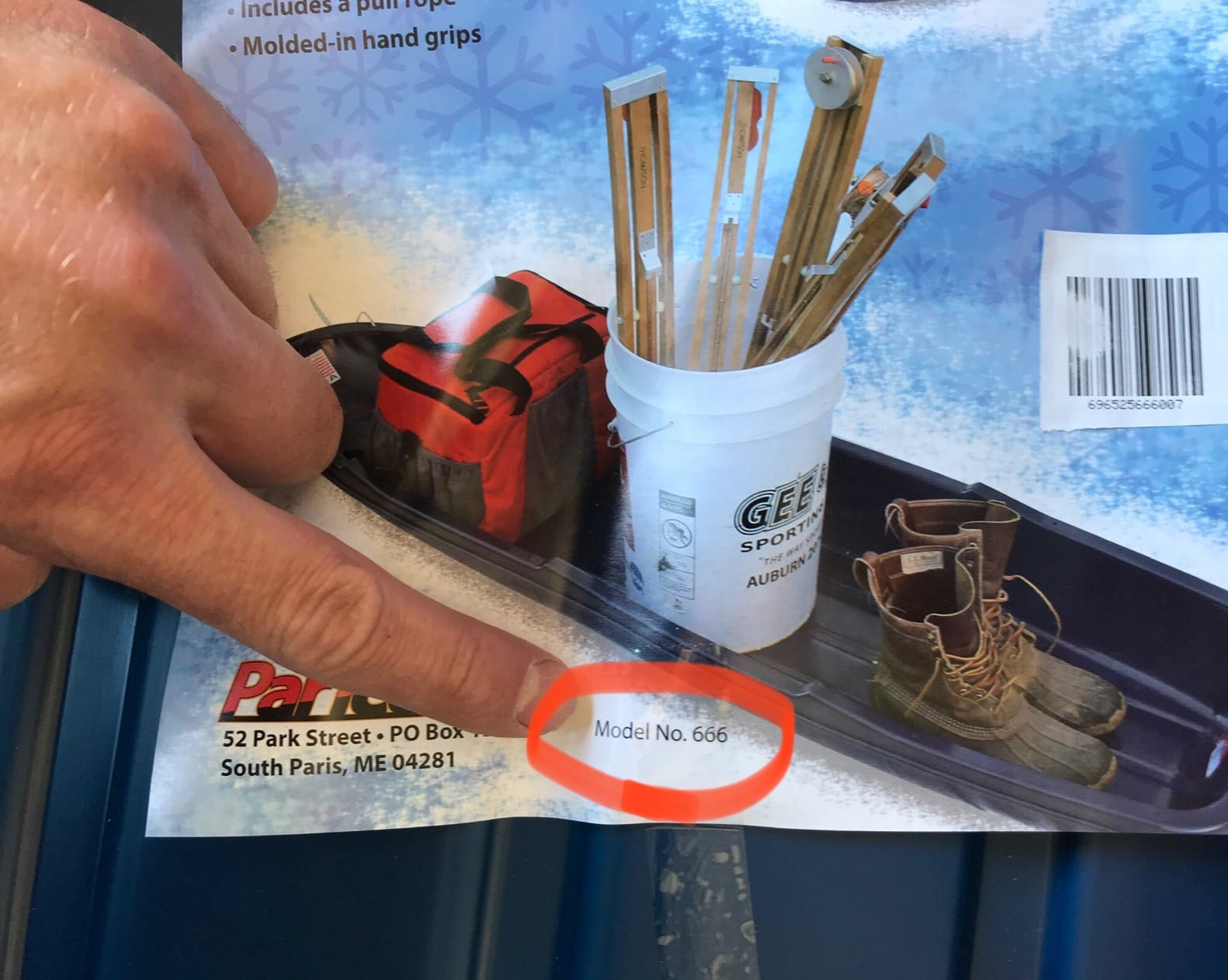 Flexible Flyer Winter Trek 3-Person Large Snow Sled – 5.5 ft Heavy-Duty Plastic Toboggan Pull Sled for Downhill Fun, Utility, Ice Fishing, and Outdoor Work customer photo 2
