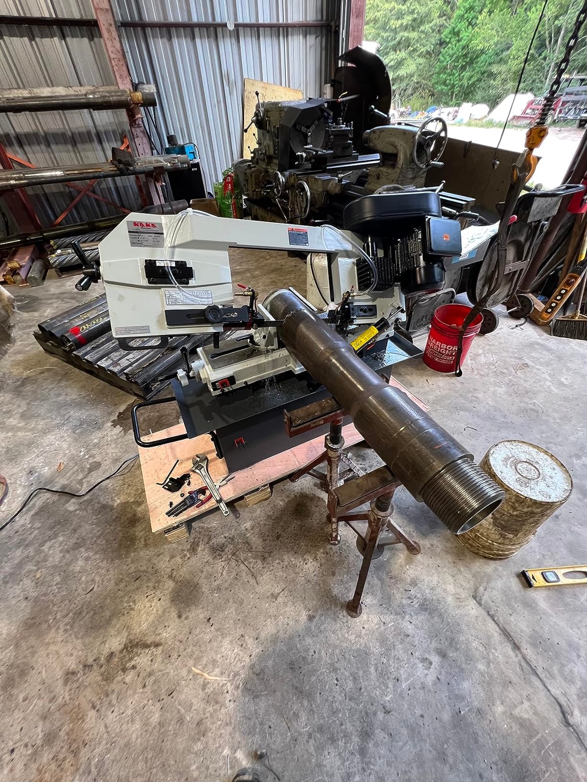 KAKA INDUSTRIAL Metal Band Saw,7x12 Inch(178x305mm) Rectangular Cutting Capacity,1.5HP Dual Voltage 115V/230V,Includes 3 Blades,Metal Horizontal Band Saw Hydraulic Feed, Steel Aluminum Alloy Bars​ customer photo 1