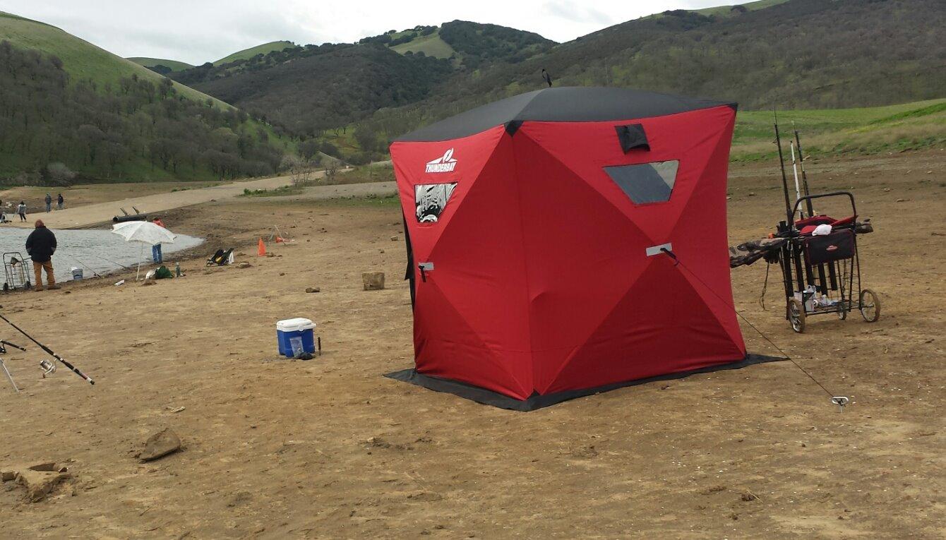 THUNDERBAY Ice Cube 2-4 Man Portable Ice Shelter, 24/34 Square Feet of Fishable Area, Portable 2-3 Person Ice Shanty customer photo 1