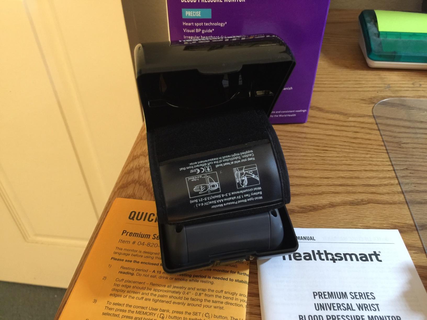 HealthSmart Digital Premium Wrist Blood Pressure Monitor with Cuff That Measures Pulse Heartbeat and High or Low BP, 120 Reading Memory Stores Up to 60 Readings for 2 Users customer photo 1