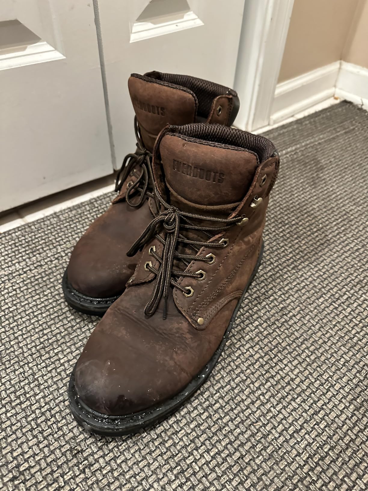 Work Boots for Men Soft Toe – 6inch Leather Boots for Construction Rubber Sole Working botas de trabajo para hombre, “Tank” Workboots customer photo 1