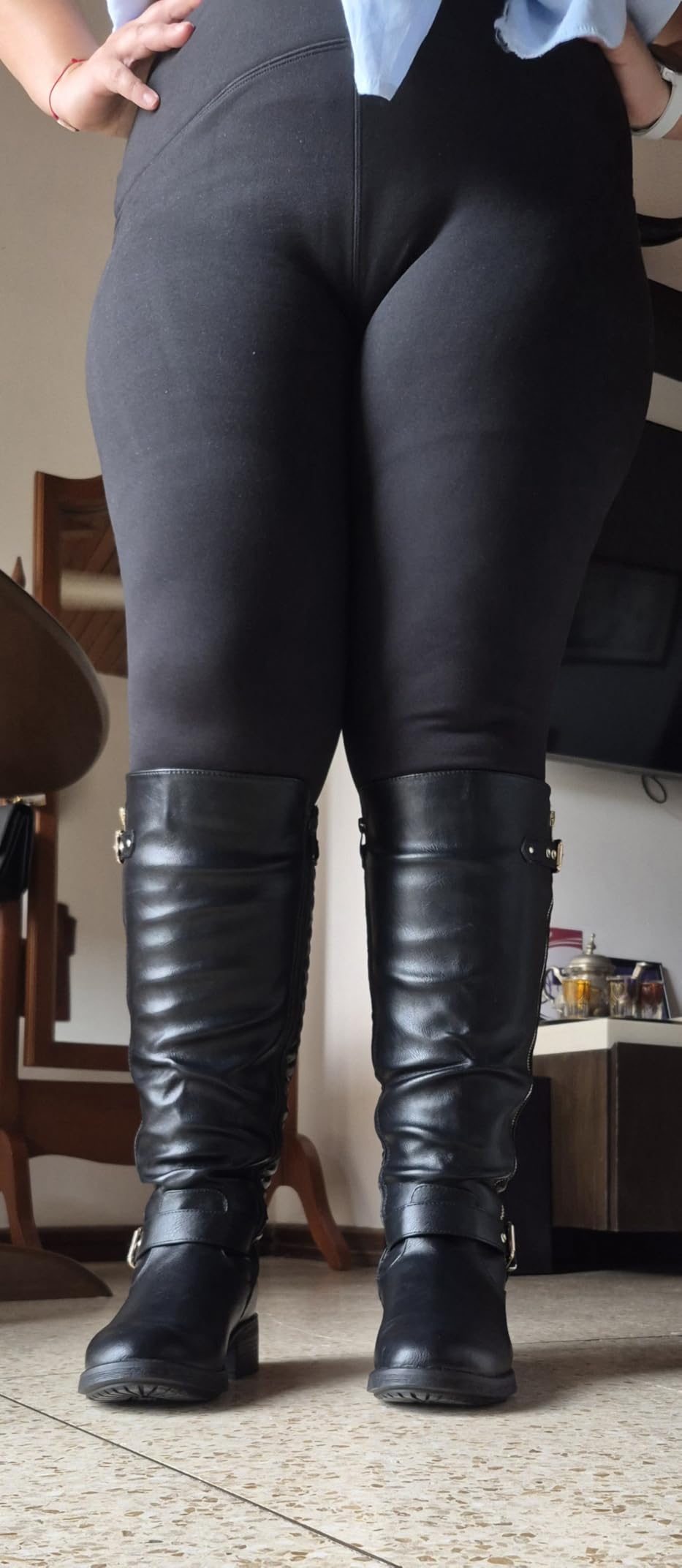 DREAM PAIRS Women's Knee High Boots Wide Calf Tall Boots customer photo 2
