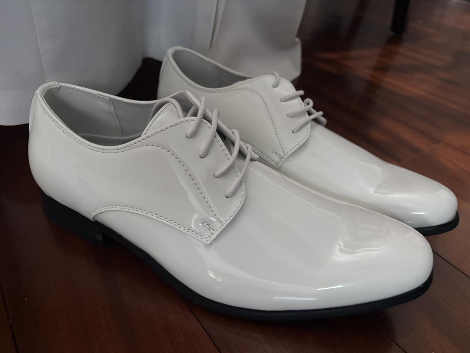 Bruno Marc Men's Faux Patent Leather Tuxedo Dress Oxford | Soft Lining, Cushioned Insole, Non-slip Outfit, Ideal for Weddings, Formal Events, Pair with any Formal Wear customer photo 2