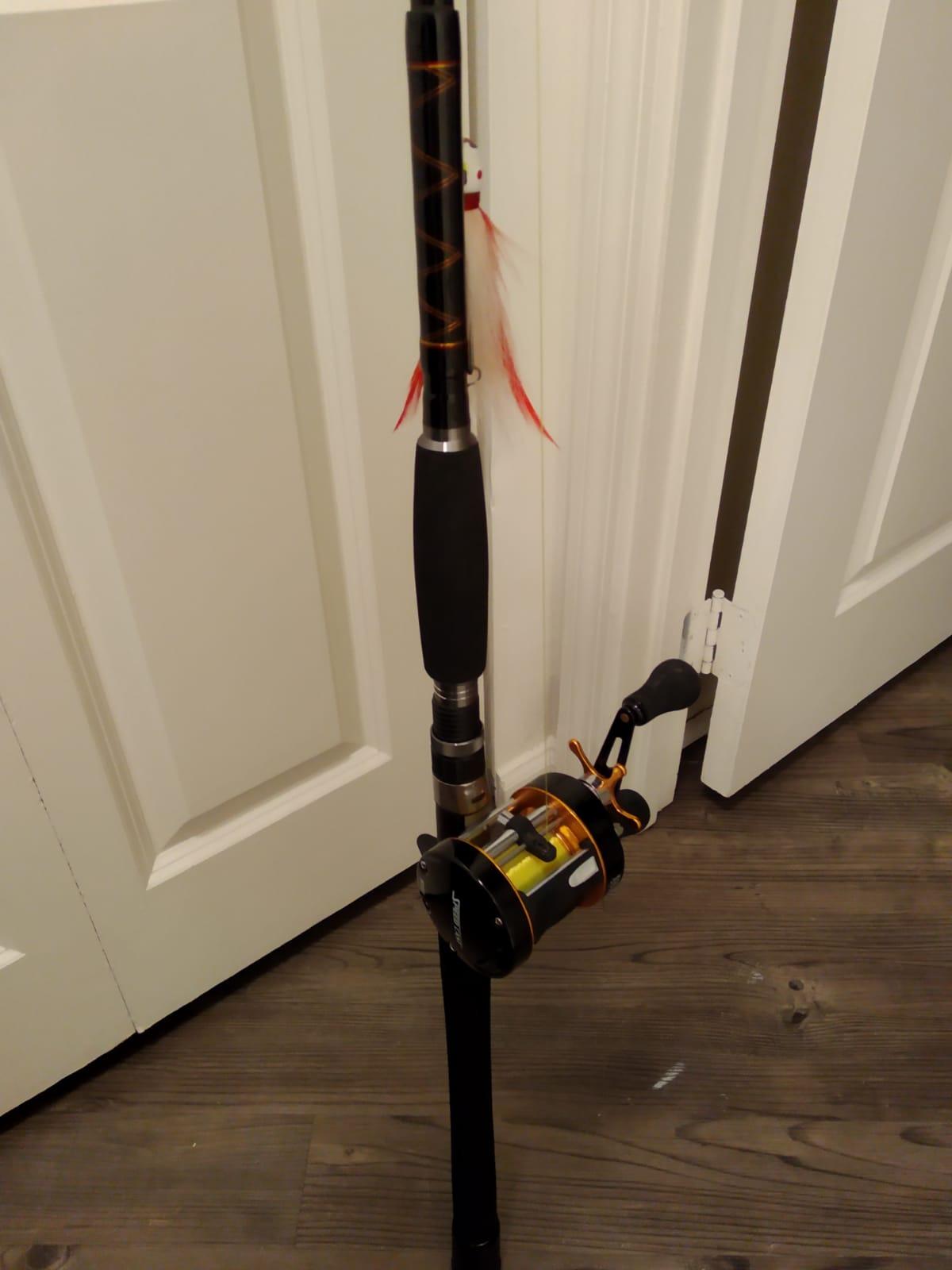 Portable Saltwater Offshore Heavy 3-Piece Travel Graphite Baitcasting Fishing Poles Casting Boat Jigging Trolling Conventional Rods with Rod Case Bag (6'/7'/8') customer photo 1