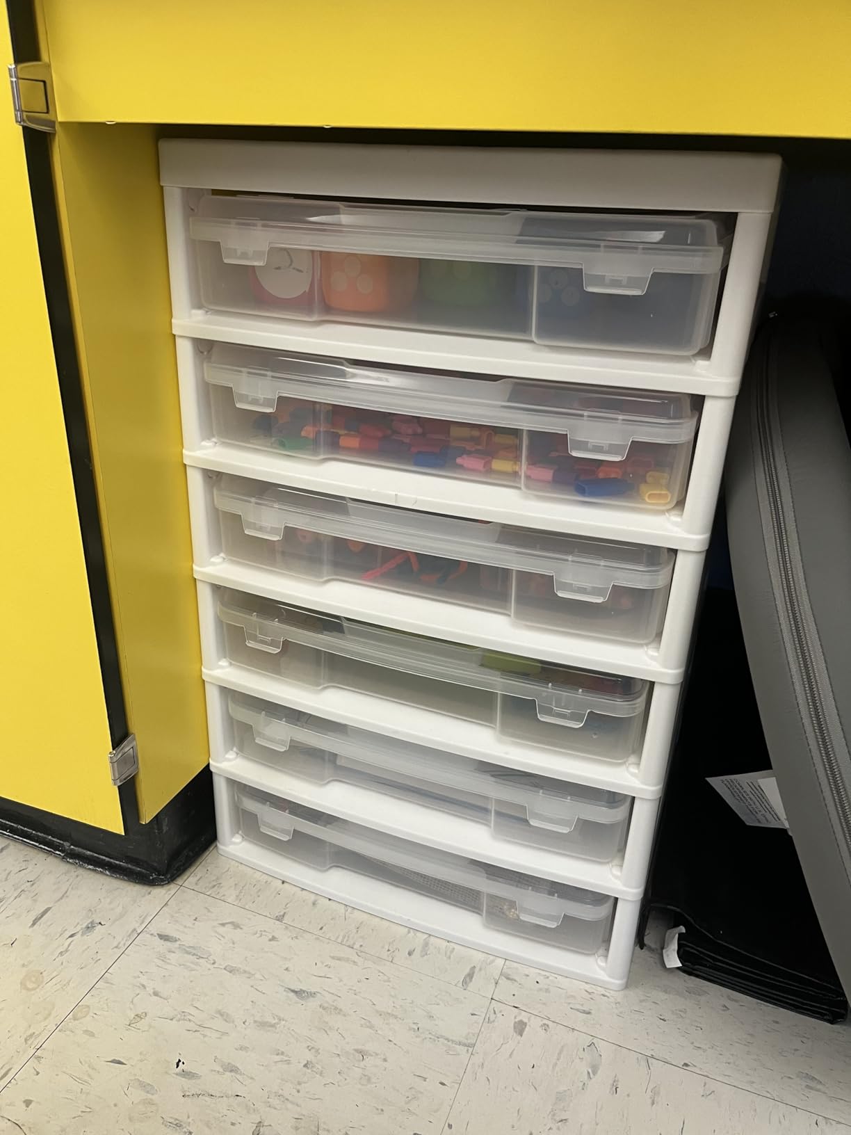 IRIS USA Rolling Cart with Drawers |Made in USA| 6-Tier Cases - Black/Clear customer photo 2