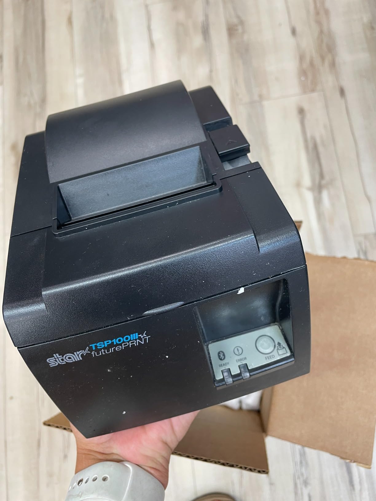 Star Micronics TSP143IIIBi Bluetooth Thermal Receipt Printer for iOS, Android, and Windows with Auto-cutter and Internal Power Supply - Gray customer photo 1