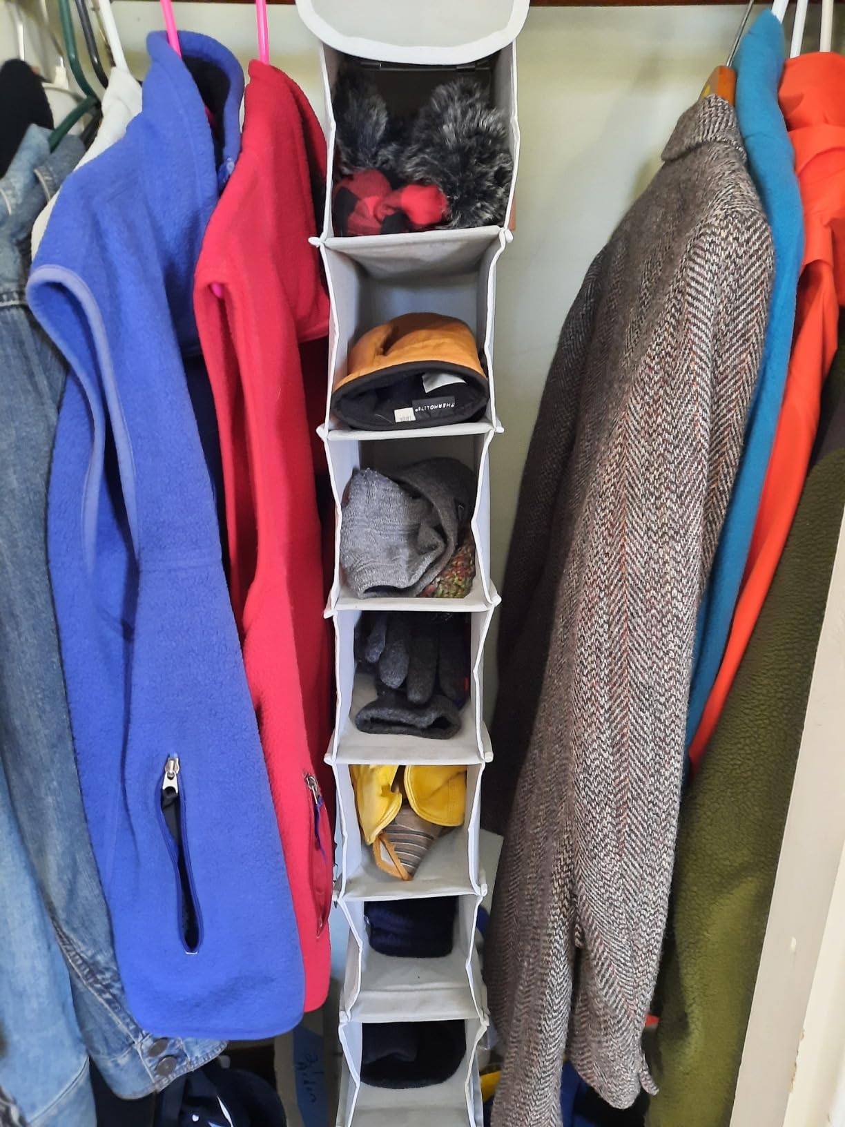 Simple Houseware 10 Shelves Closet Hanging Shoe Organizer, Gray customer photo 1