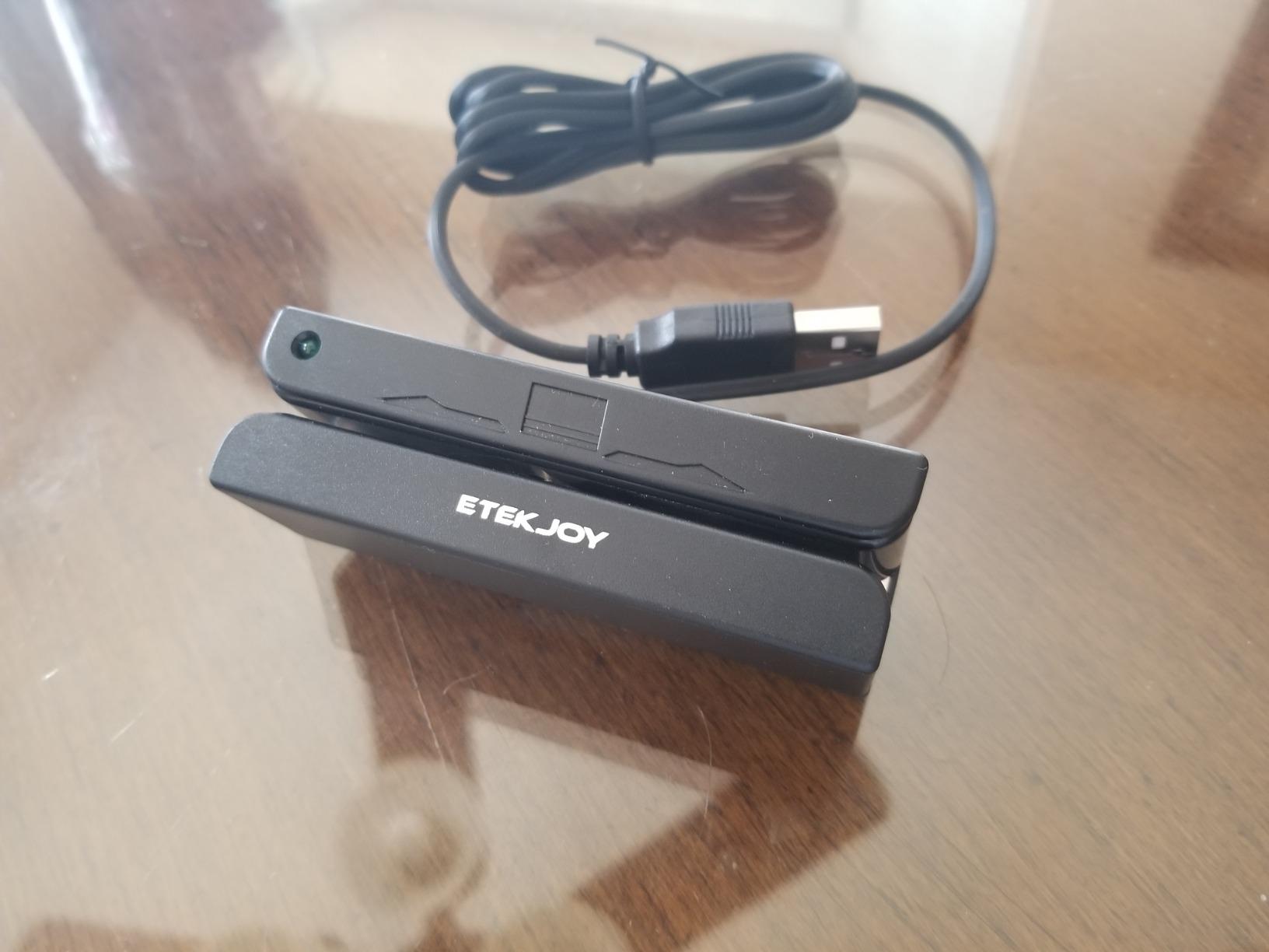 ETEKJOY USB 3-Track Magnetic Stripe Card Reader POS Credit Card Reader Swiper MagStripe Swipe Card Reader ET-MSR90 customer photo 1