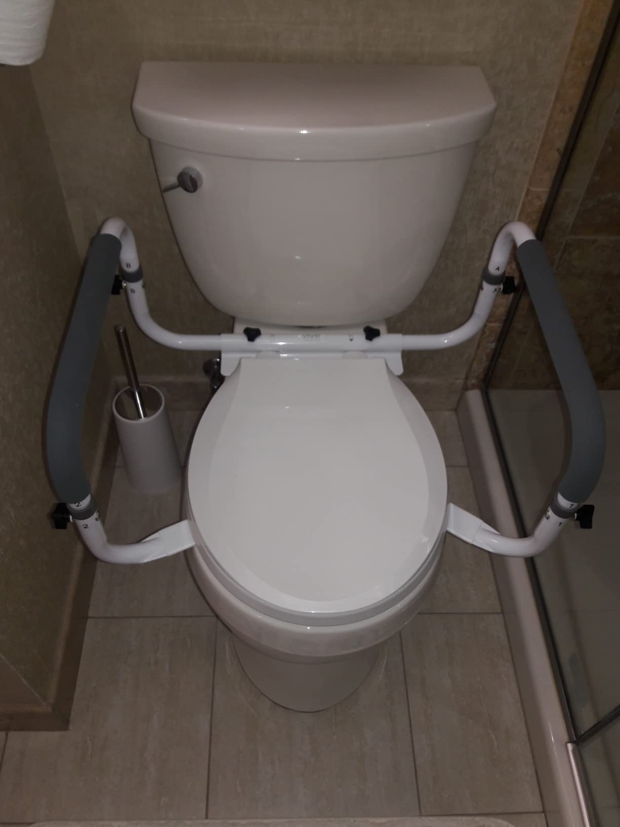 Vive Toilet Safety Rail - Adjustable Grab Bar - Compact Support Frame customer photo 2