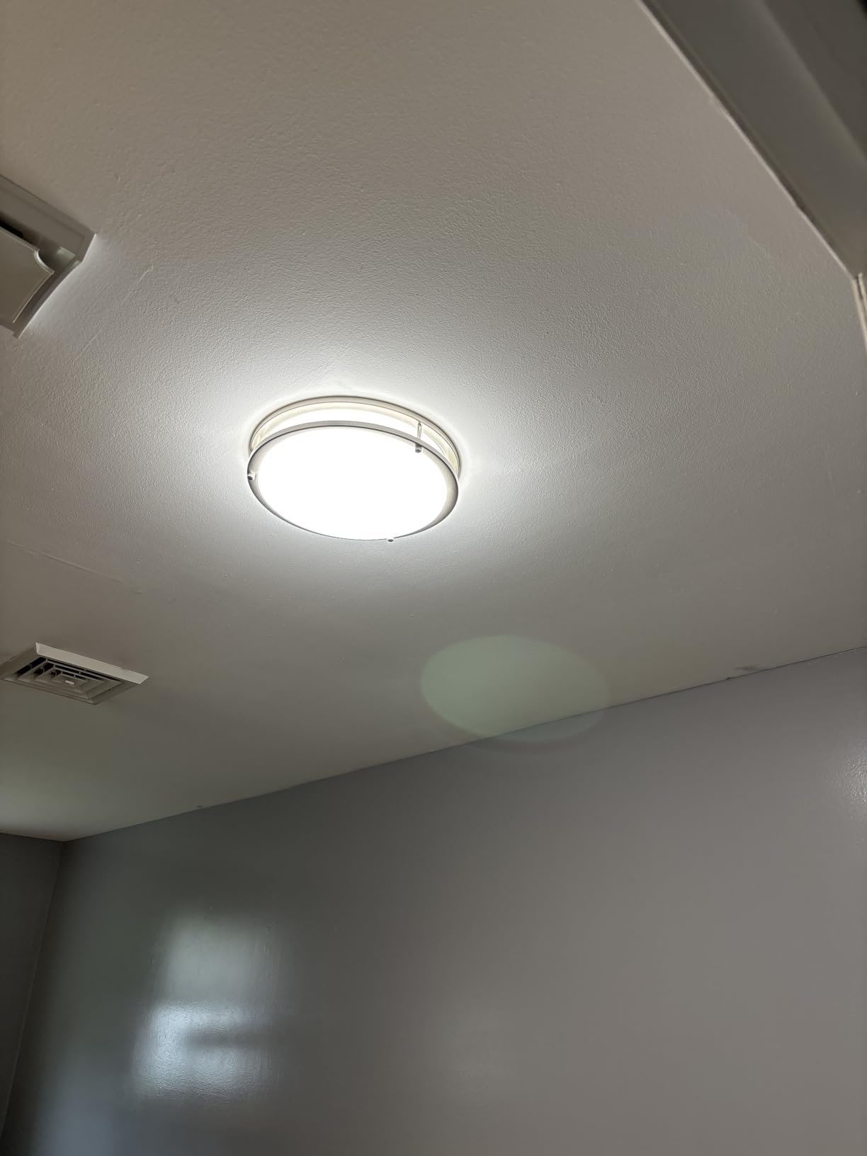 hykolity 13 inch Flush Mount LED Ceiling Light Fixture,5CCT | 2700K/3000K/3500K/4000K/5000K Adjustable Ceiling Lights,Brushed Nickel Saturn Dimmable Lighting for Kitchen,ETL Listed customer photo 1