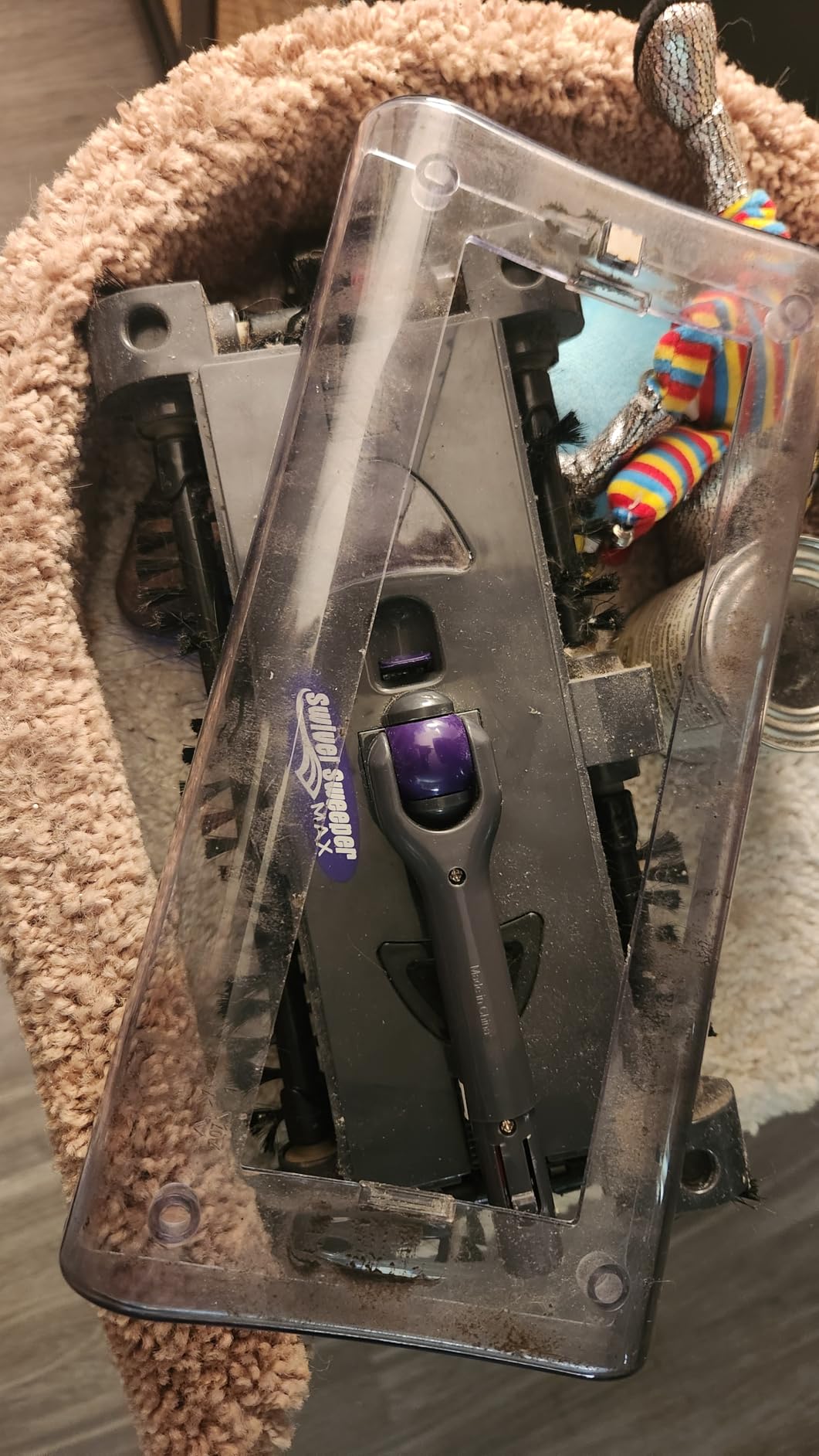 Swivel Sweeper Max - Cordless Electric Floor and Carpet Sweeper with Rotating Brush for Efficient Cleaning, Quad Brush Technology- Purple customer photo 2