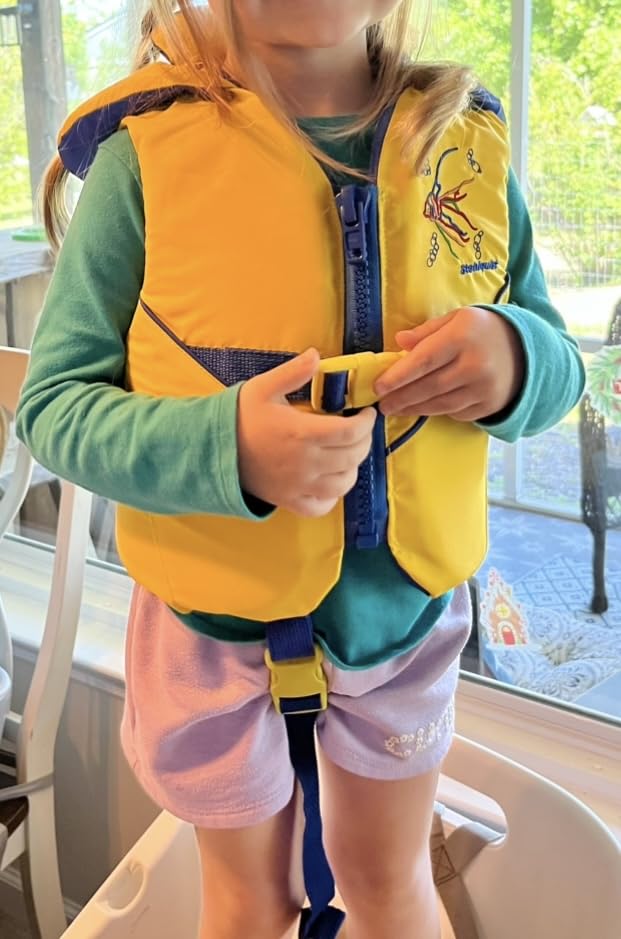Stohlquist Child Life Jacket, US Coast Guard Approved, Type III Life Vest (30-50 lbs) for Kids and Children, Support Collar with Grab Handle, Fully Adjustable PFD for Pools, Lakes and Boating customer photo 2