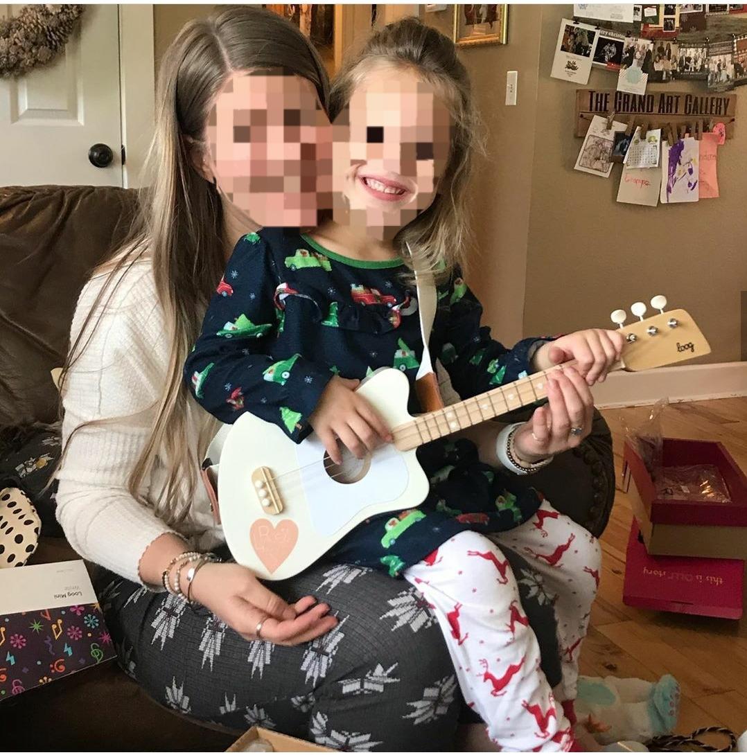 Loog Mini Acoustic kids Guitar for Beginners 3-strings Ages 3+ Learning app and lessons included customer photo 1