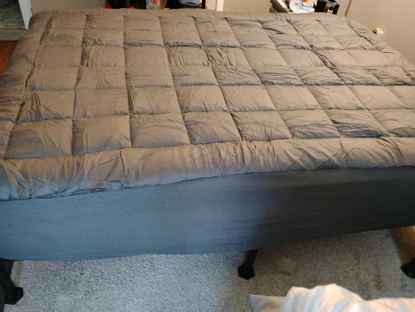 EASELAND Twin XL Mattress Pad Cotton Pillow Top Mattress Topper White customer photo 1