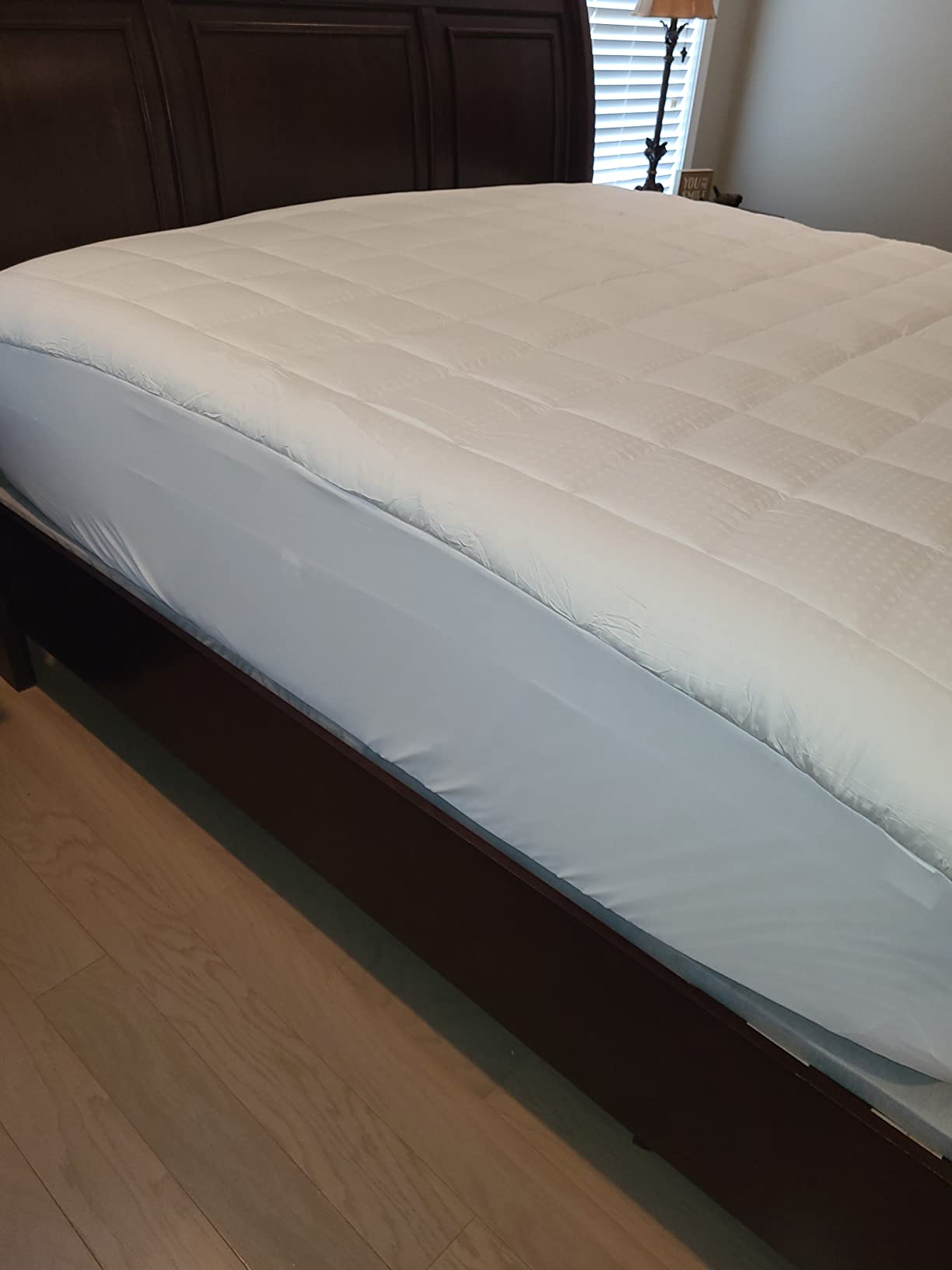 EASELAND Twin XL Mattress Pad Cotton Pillow Top Mattress Topper White customer photo 2