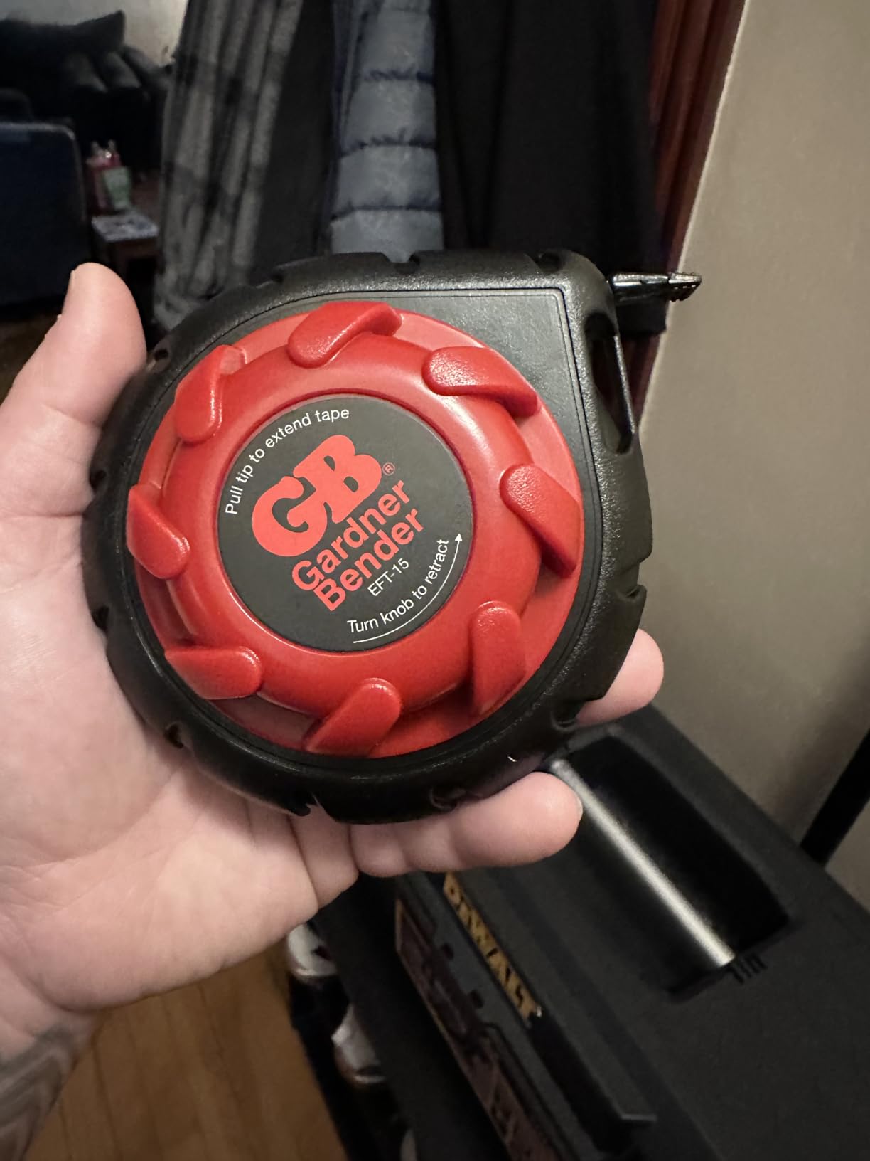 Gardner Bender EFT-15 Mini Cable Snake, 15 Ft Steel Fish Tape, Electrical Wire Fishing Tape, Red & Black customer photo 2