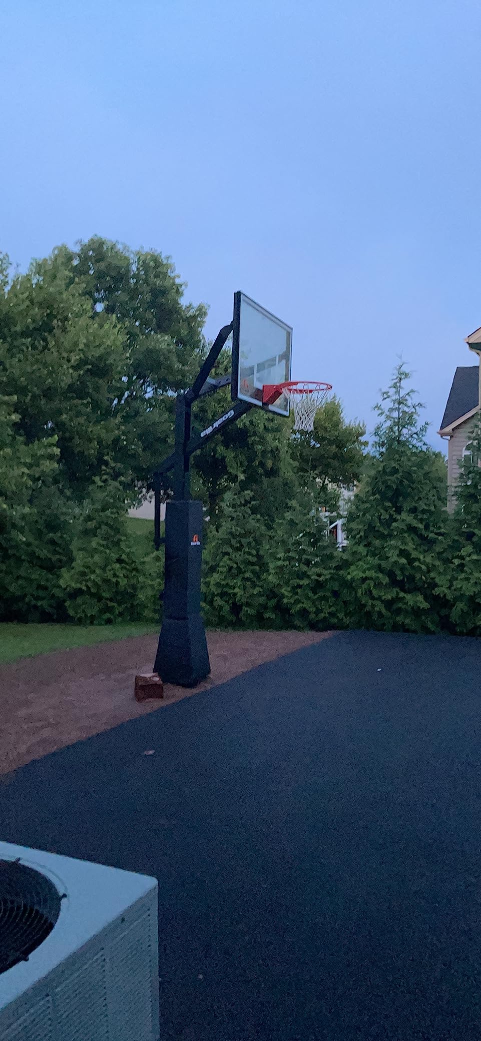 Goalrilla Basketball Hoops with Tempered Glass Basketball Goal Backboard, Black Anodized Frame, and In-ground Anchor System customer photo 1