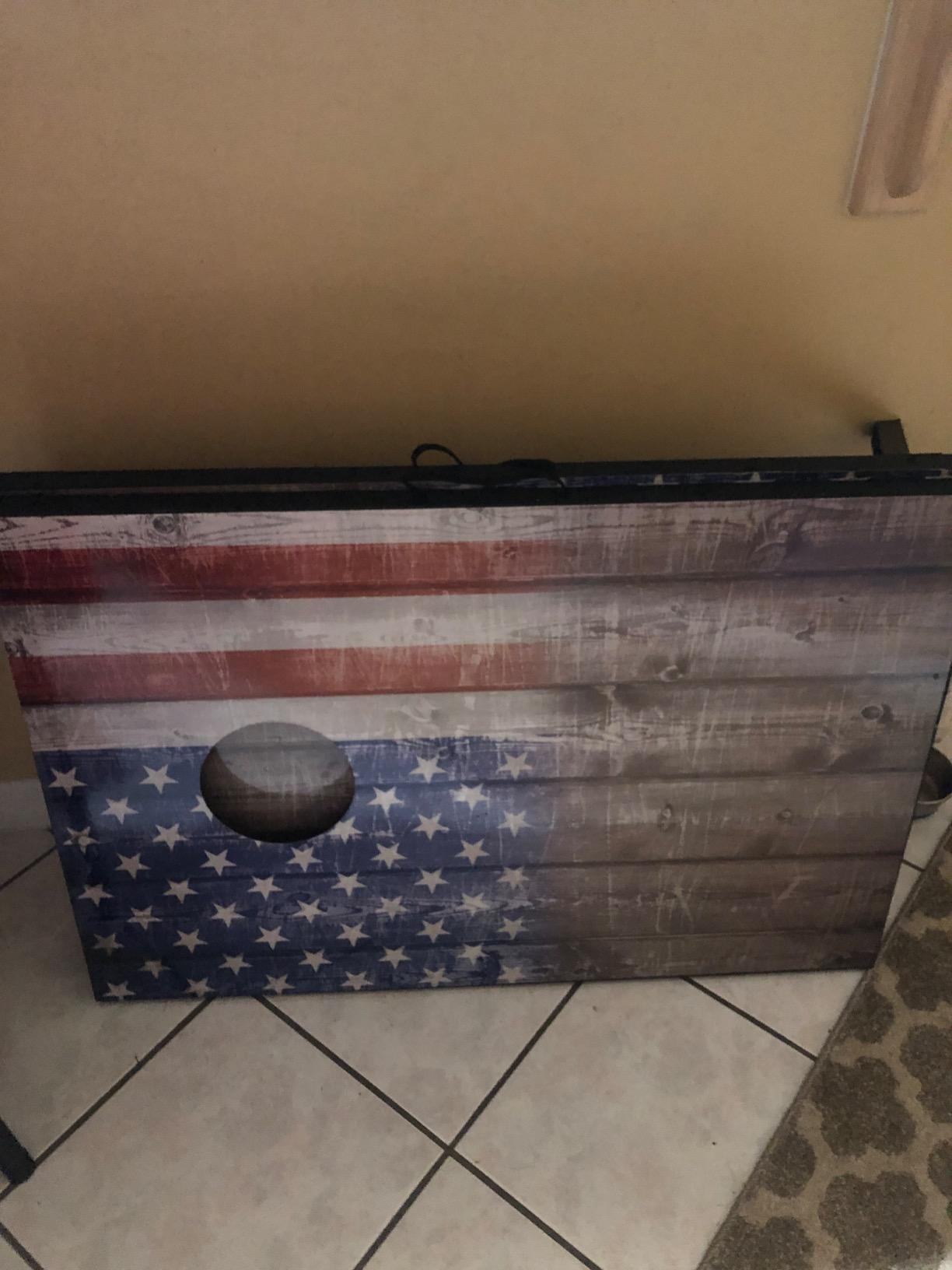 Wild Sports Stars & Stripes Cornhole Board Set, 2 Boards & 8 Bean Bags customer photo 2
