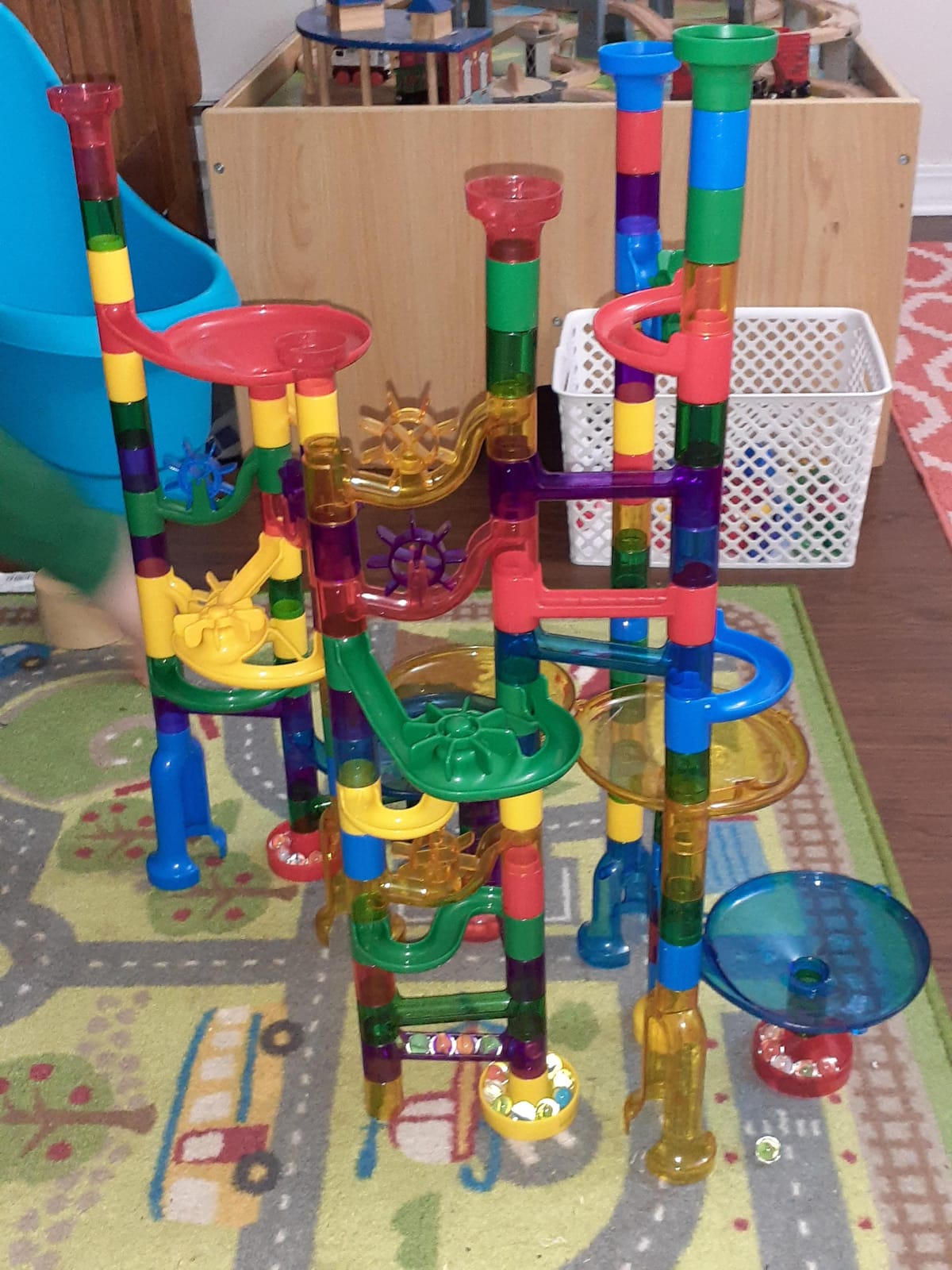 Magicfly Marble Run, 127 Pcs Marble Runs for Kids, Glass Marbles for Kids customer photo 2