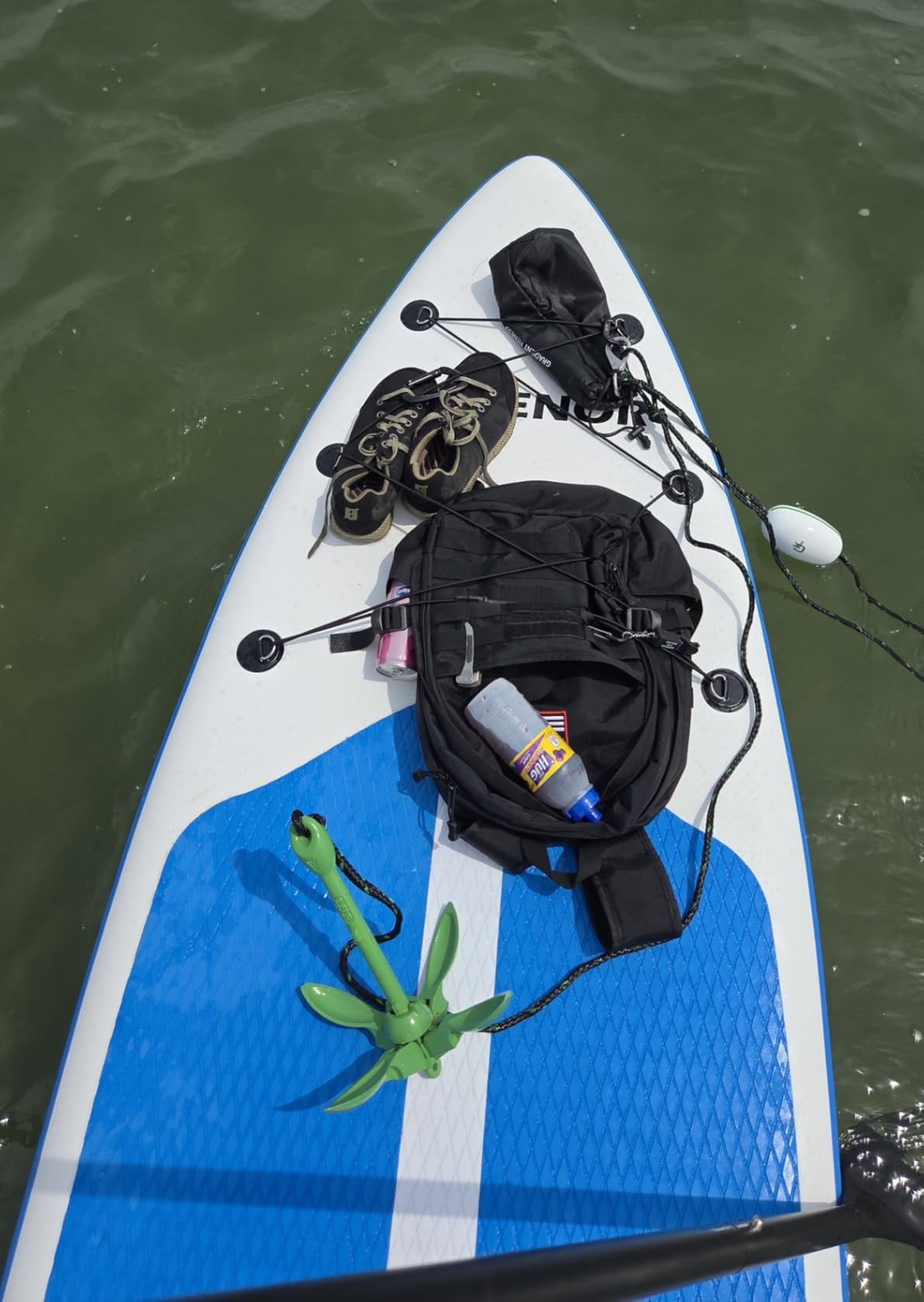 Kayak Anchor Kit - 3.5 lb, Green - Folding Grapnel Anchor with 25 ft Rope customer photo 1