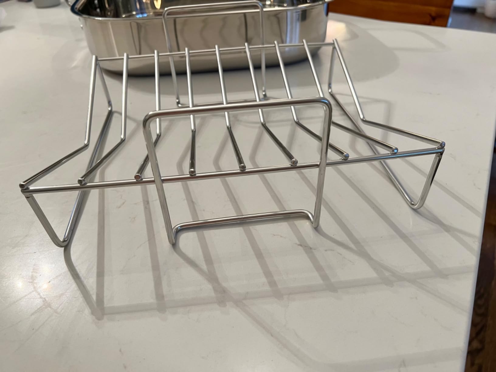 Cooks Standard Classic 16 x 13 Inch Stainless Steel Roaster Pan with V-Shaped Rack, Turkey Roasting Pan with Rack, Large Capacity, Oven and Dishwasher Safe customer photo 2