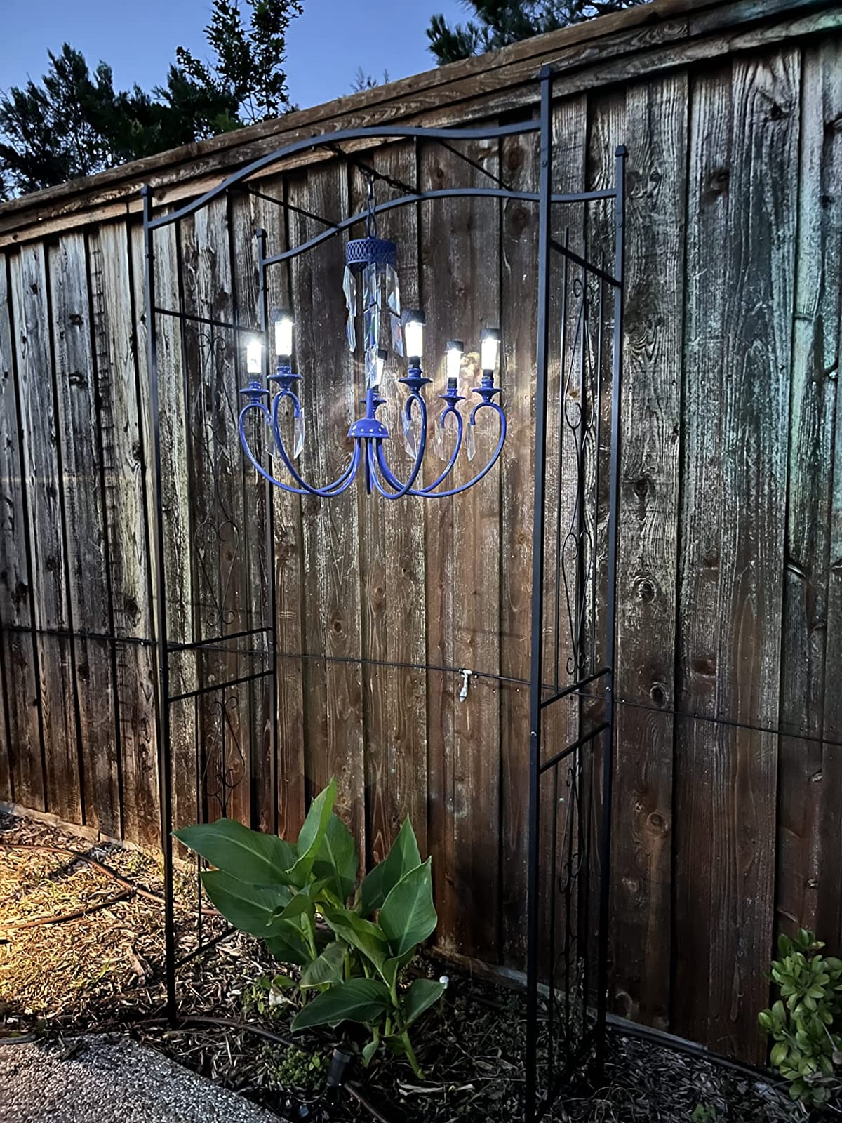 Best Choice Products 92in Steel Garden Arch Arbor Trellis for Outdoor, Yard, Garden, Climbing Plants w/Decorative Wire Lattice - Black customer photo 1