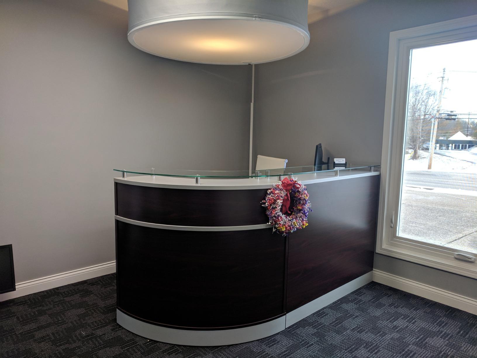 NBF L-Shaped Reception Desk with Counter - 79