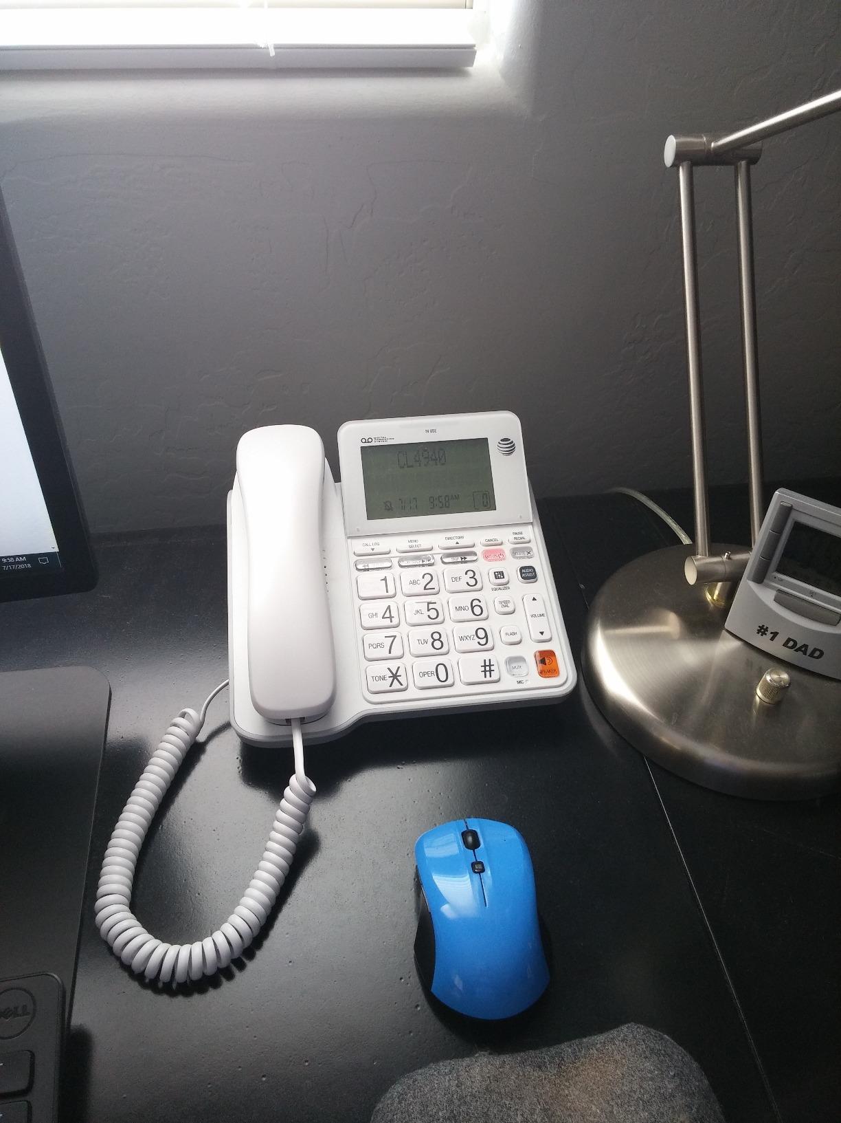 AT&T CD4930 Black Corded Phone with Digital Answering System, Caller ID, Extra-Large Tilt Backlit Display & Big Buttons customer photo 2