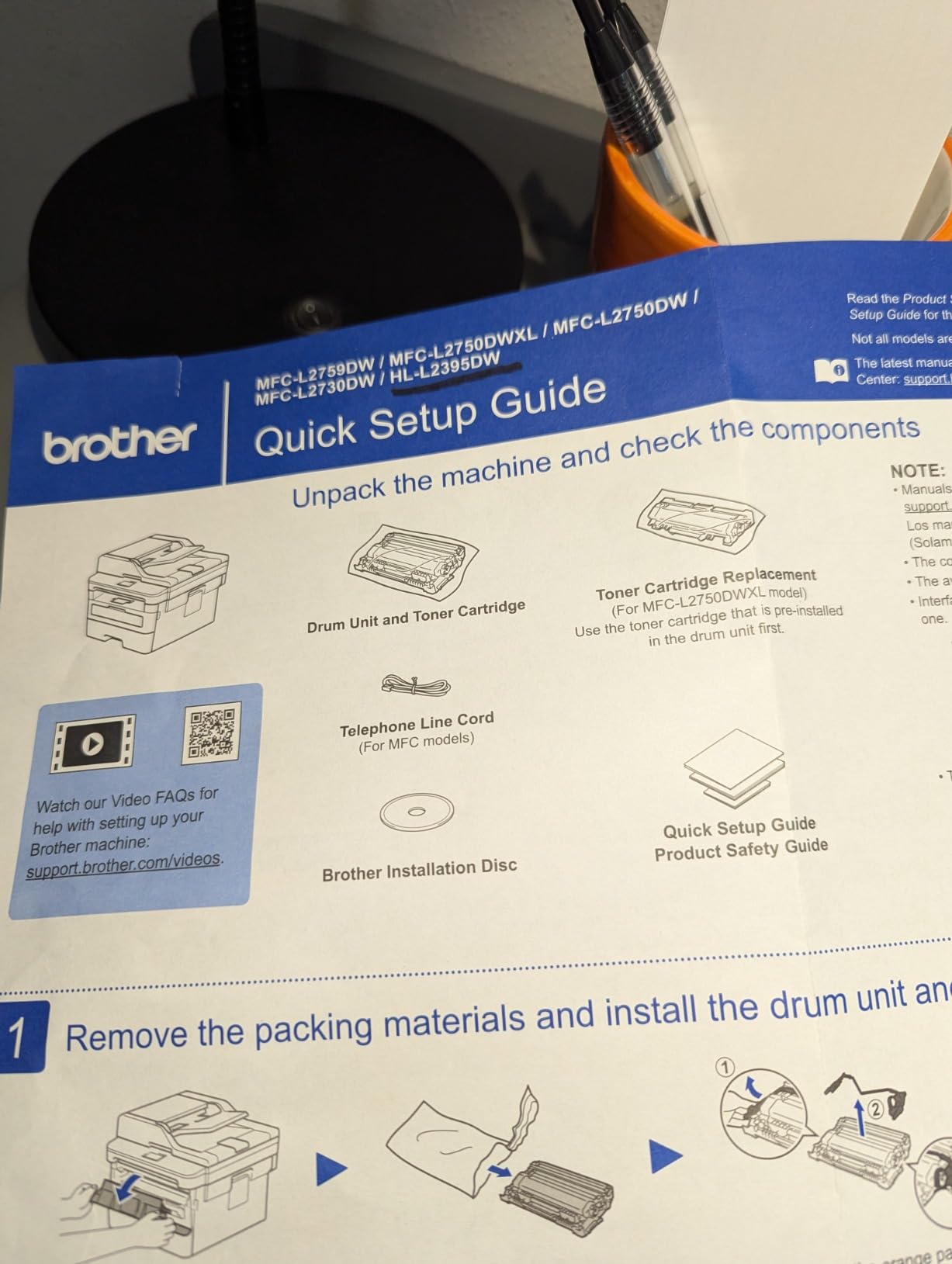 Brother Compact Monochrome Laser Printer, HLL2395DW, Flatbed Copy & Scan, Wireless Printing, NFC with Refresh Subscription Free Trial and Amazon Dash Replenishment Ready customer photo 2