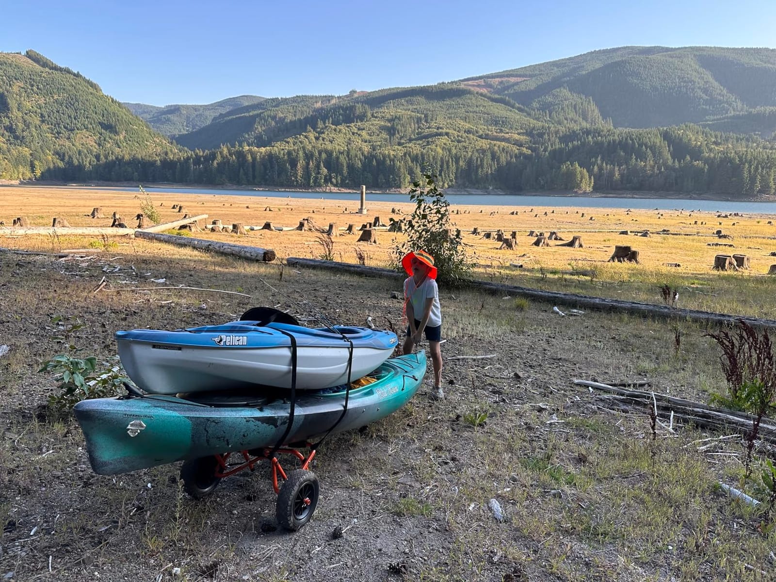 Kayak Cart – 150 Lbs Capacity Canoe Dolly with Airless Tires, Foldable Aluminum Frame, and Carrying Bag for Personal Watercraft by Rad Sportz (Orange) customer photo 1