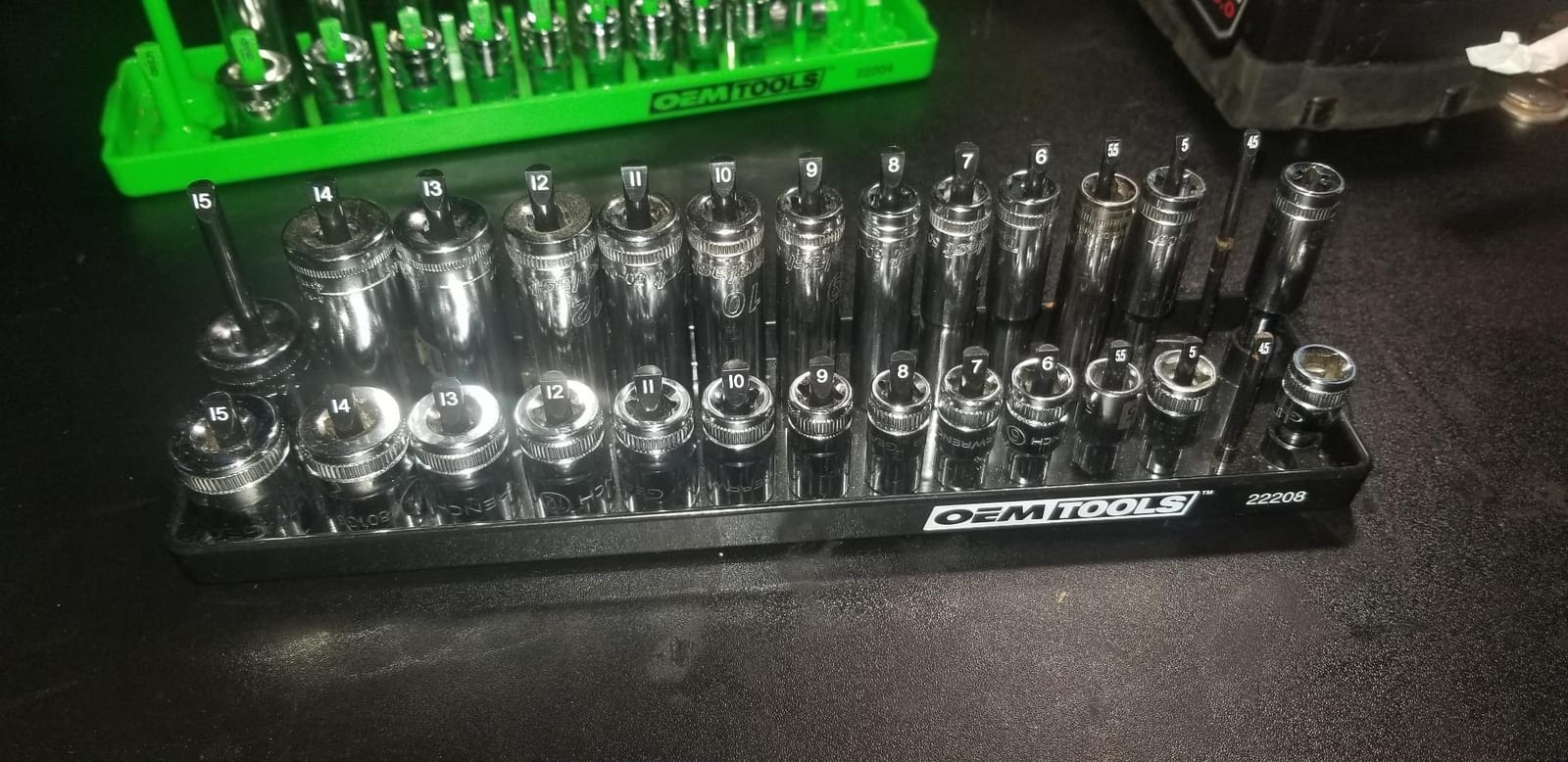 OEMTOOLS 22233 6-Pc SAE & Metric Socket Tray Set for Sizes 1/4