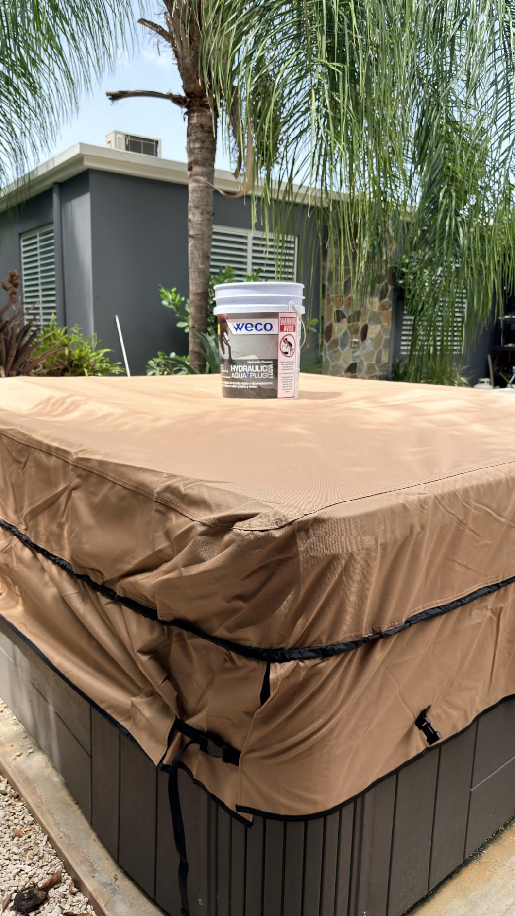 ULTCOVER Waterproof Square Hot Tub SPA Cover 85 inch customer photo 1