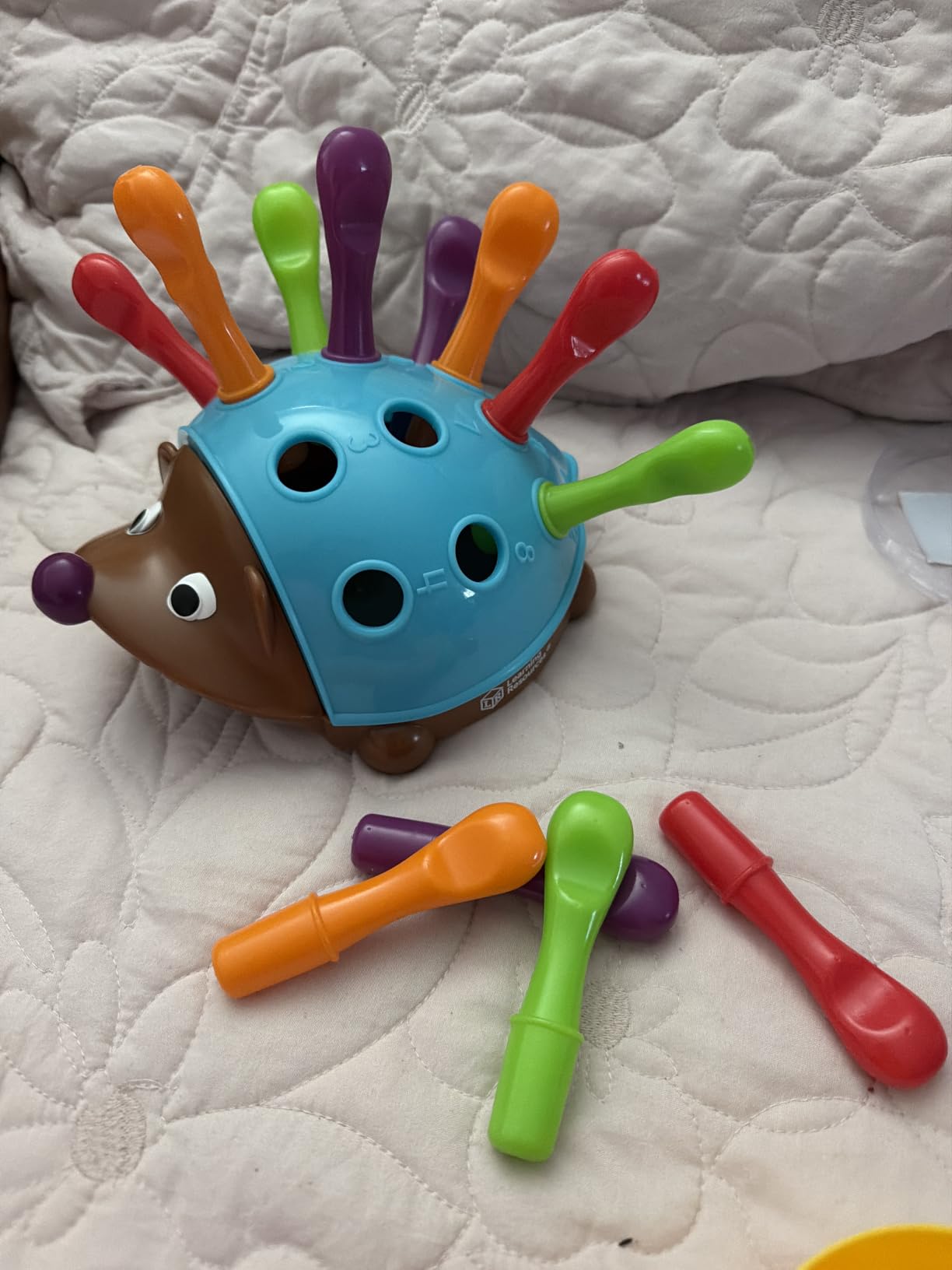 Learning Resources Spike The Fine Motor Hedgehog - Toddler Montessori Toys, Stacking Shape, Gifts for Boys and Girls, Sorting and Matching Skill Activities, Educational Games, Kindergarten customer photo 2