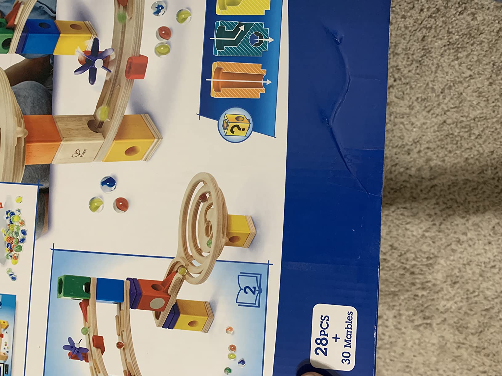 Hape Quadrilla Race to Finish Wooden Blocks with Marble Run Play customer photo 1