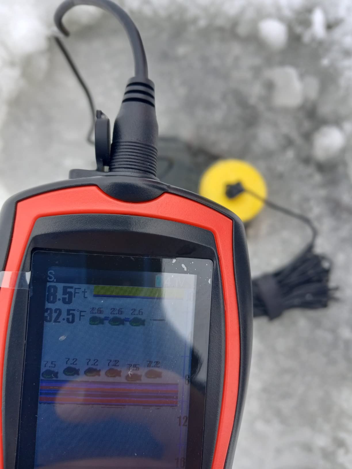 LUCKY Portable Fish Finder Handheld Kayak Fish Finders Wired Fish Depth Finder Sonar Sensor Transducer for Boat Fishing Sea Fishing customer photo 1
